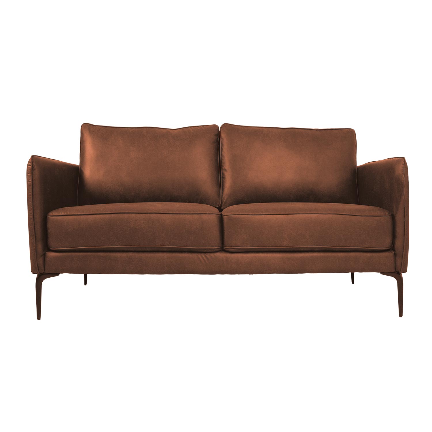 Dvivietė sofa, ruda, 175 × 83 × 82 cm 2
