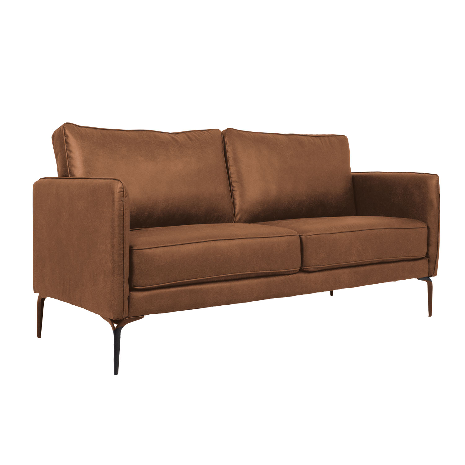 Dvivietė sofa, ruda, 175 × 83 × 82 cm