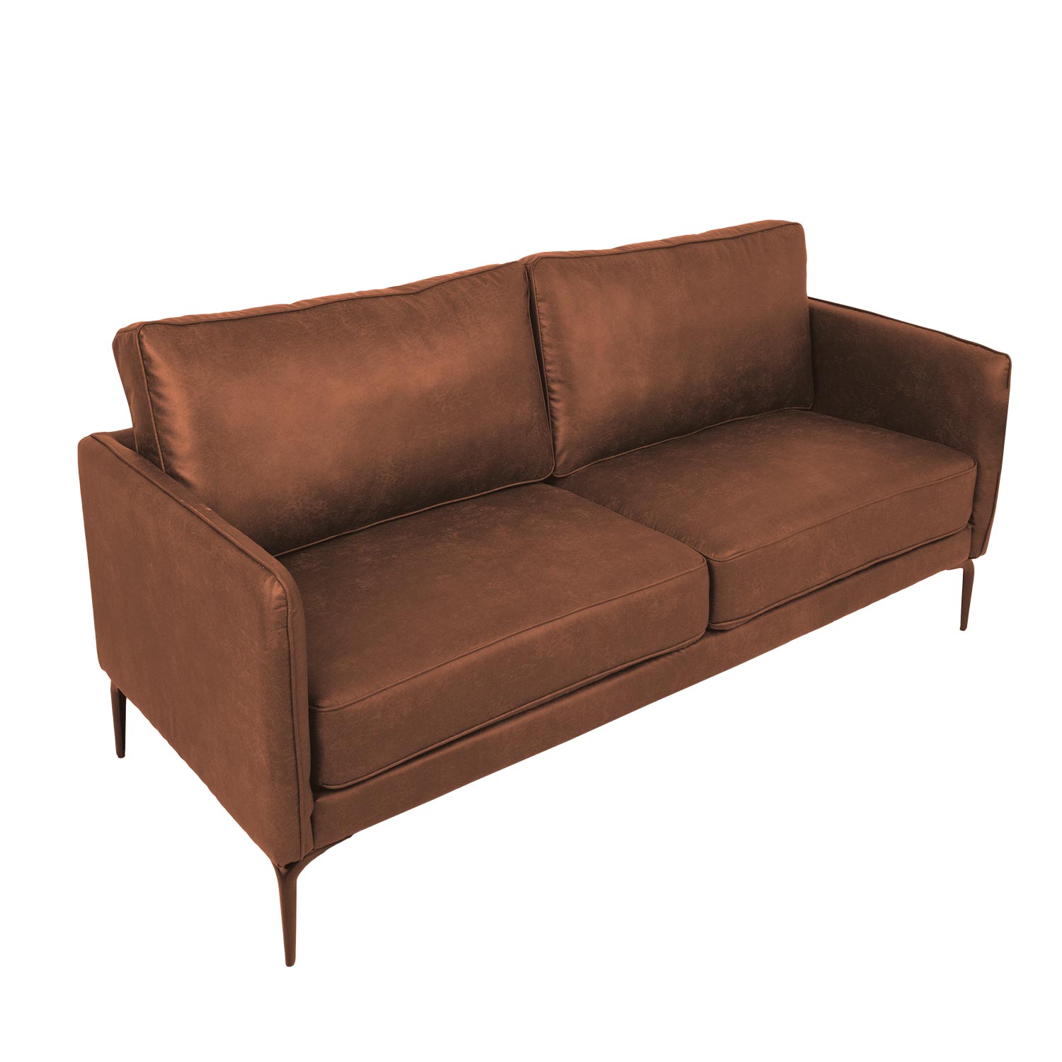 Dvivietė sofa, ruda, 175 × 83 × 82 cm