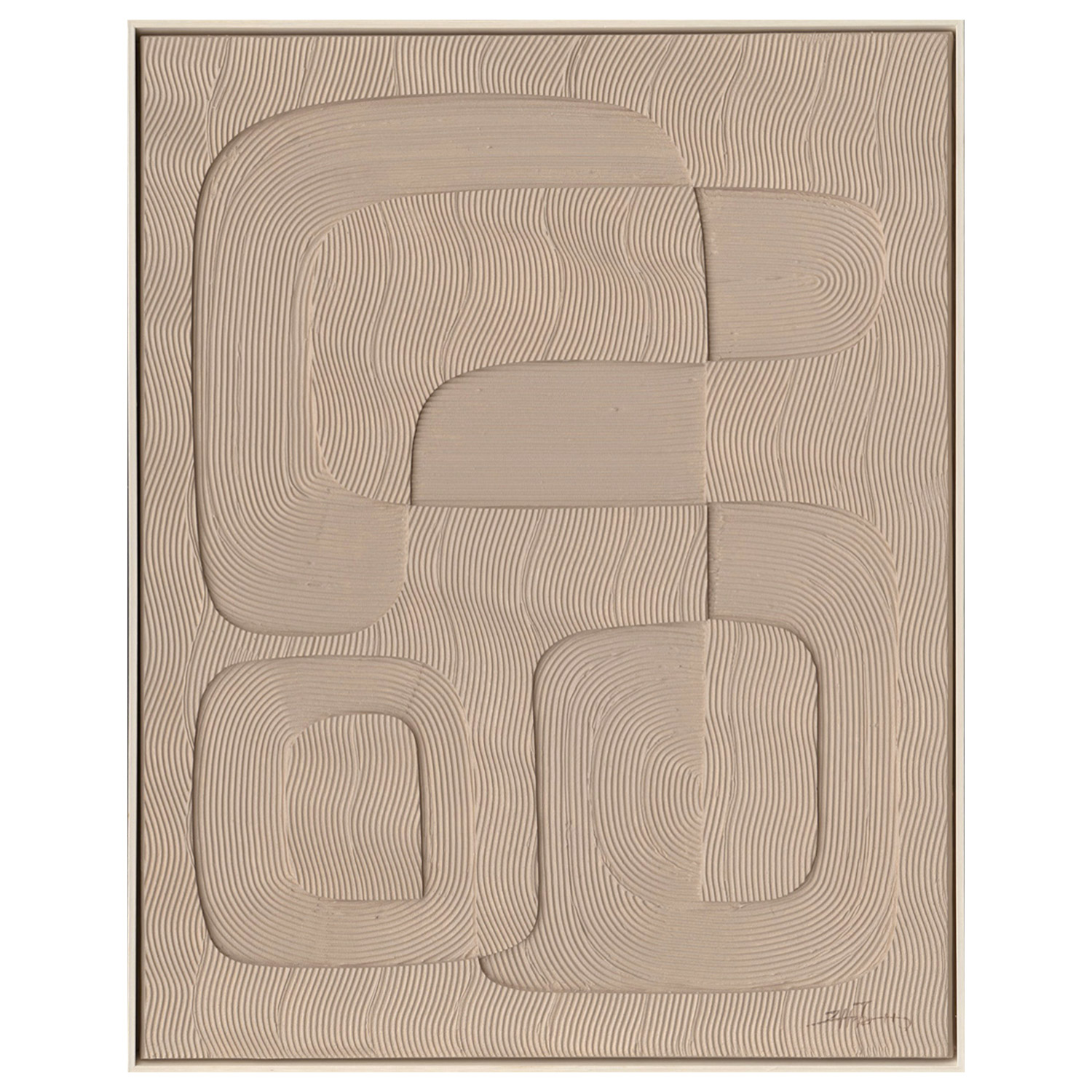 Įrėmintas paveikslas, šviesiai rudas raštas, 80 × 100 cm