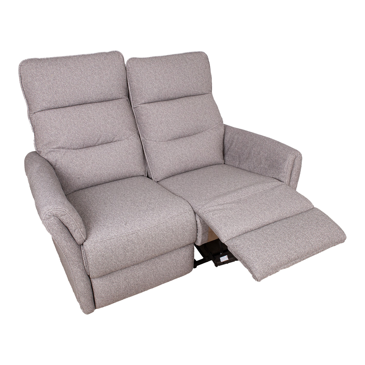 Dvivietė sofa su rankiniu atlošimo mechanizmu, smėlio spalvos, 132 × 92 × 105 cm 2