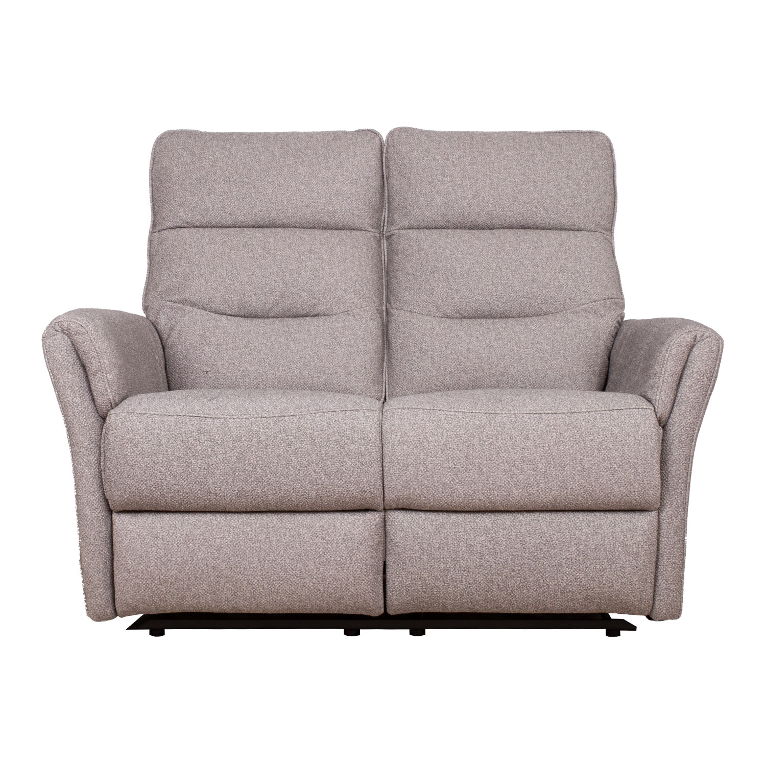 Dvivietė sofa su rankiniu atlošimo mechanizmu, smėlio spalvos, 132 × 92 × 105 cm 3