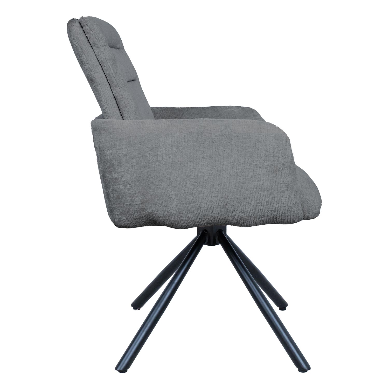 Kėdė, sukama 180°, tamsiai pilka, 57 × 64 × 87 cm 2