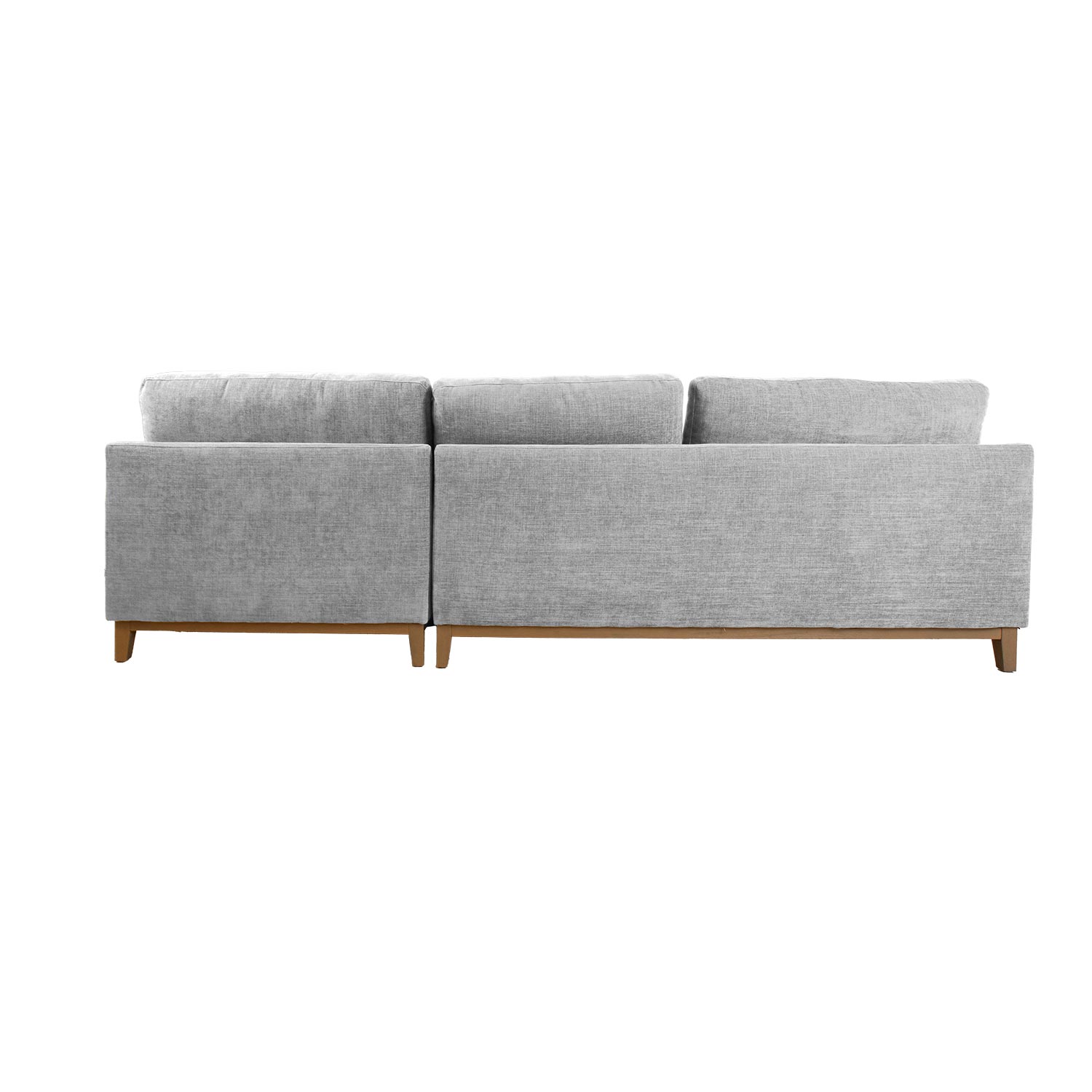 Kampinė sofa su dešiniuoju kampu, pilka, 298 × 100/156 × 96 cm 2