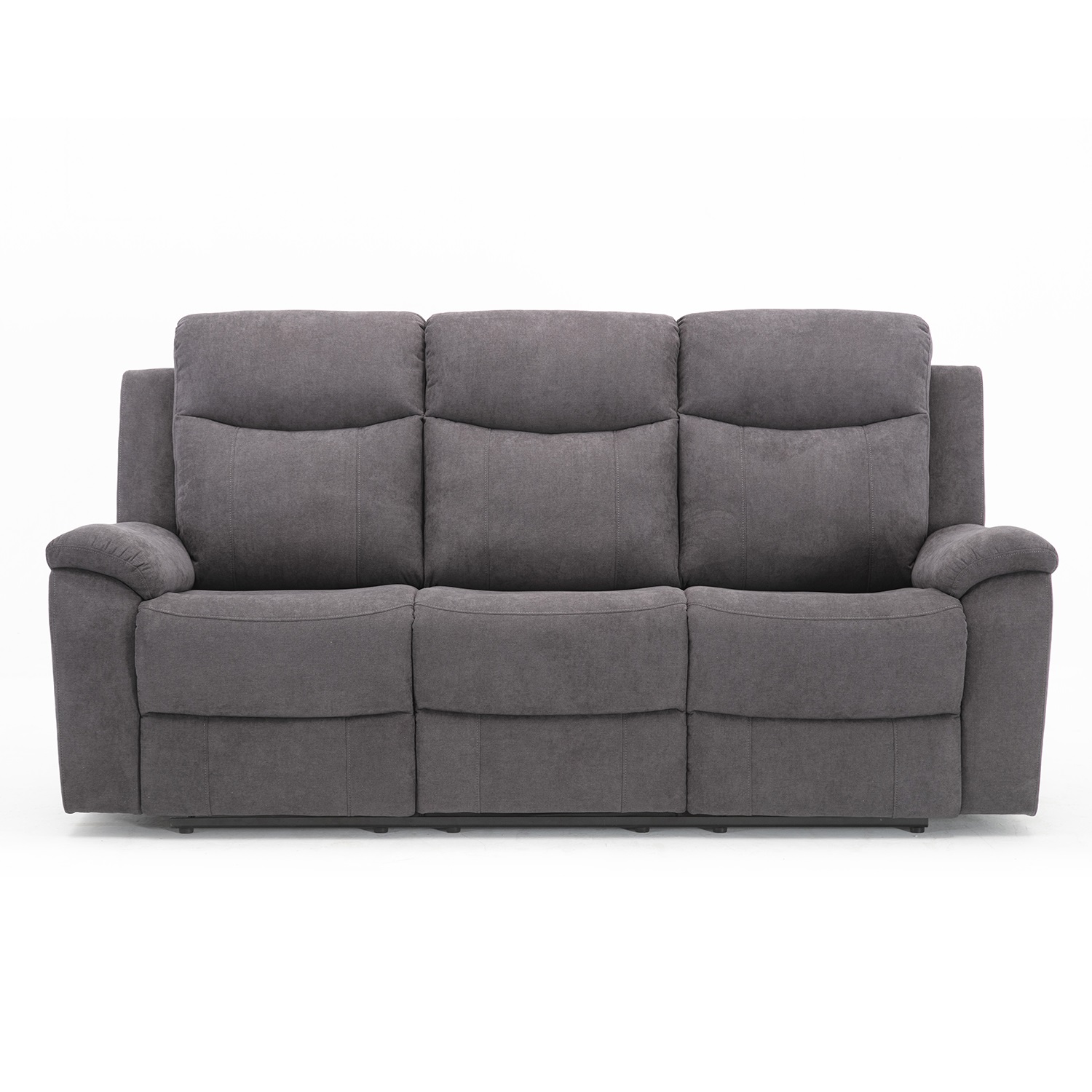 Sofa su elektriniu atlošimo mechanizmu, 3 vietų, pilka, 209 x 96 x 103 cm