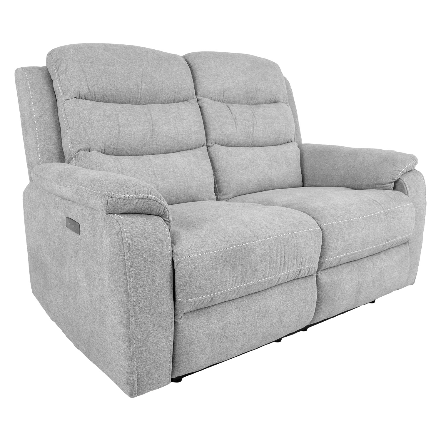 Dvivietė elektrinė atlošiama sofa MIMI, šviesiai pilka, 153 × 93 × 102 cm