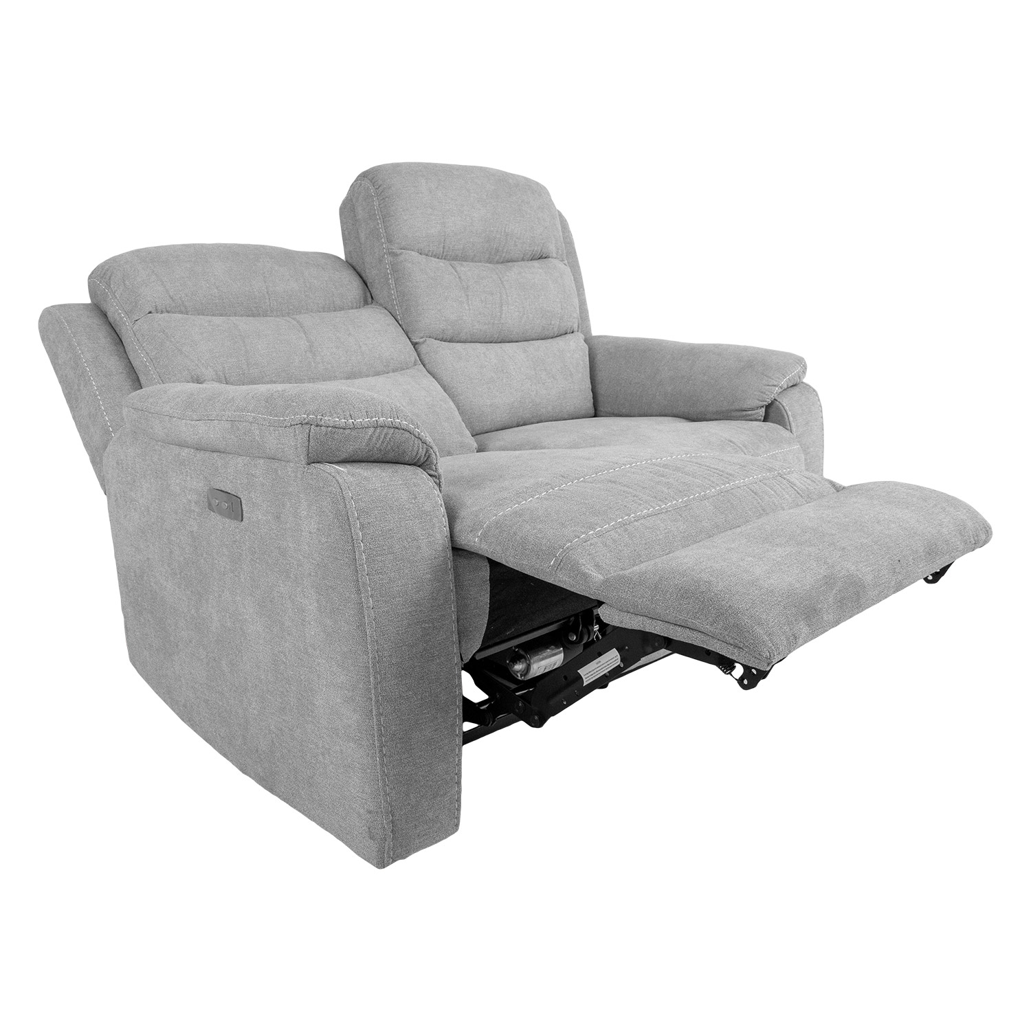Dvivietė elektrinė atlošiama sofa MIMI, šviesiai pilka, 153 × 93 × 102 cm