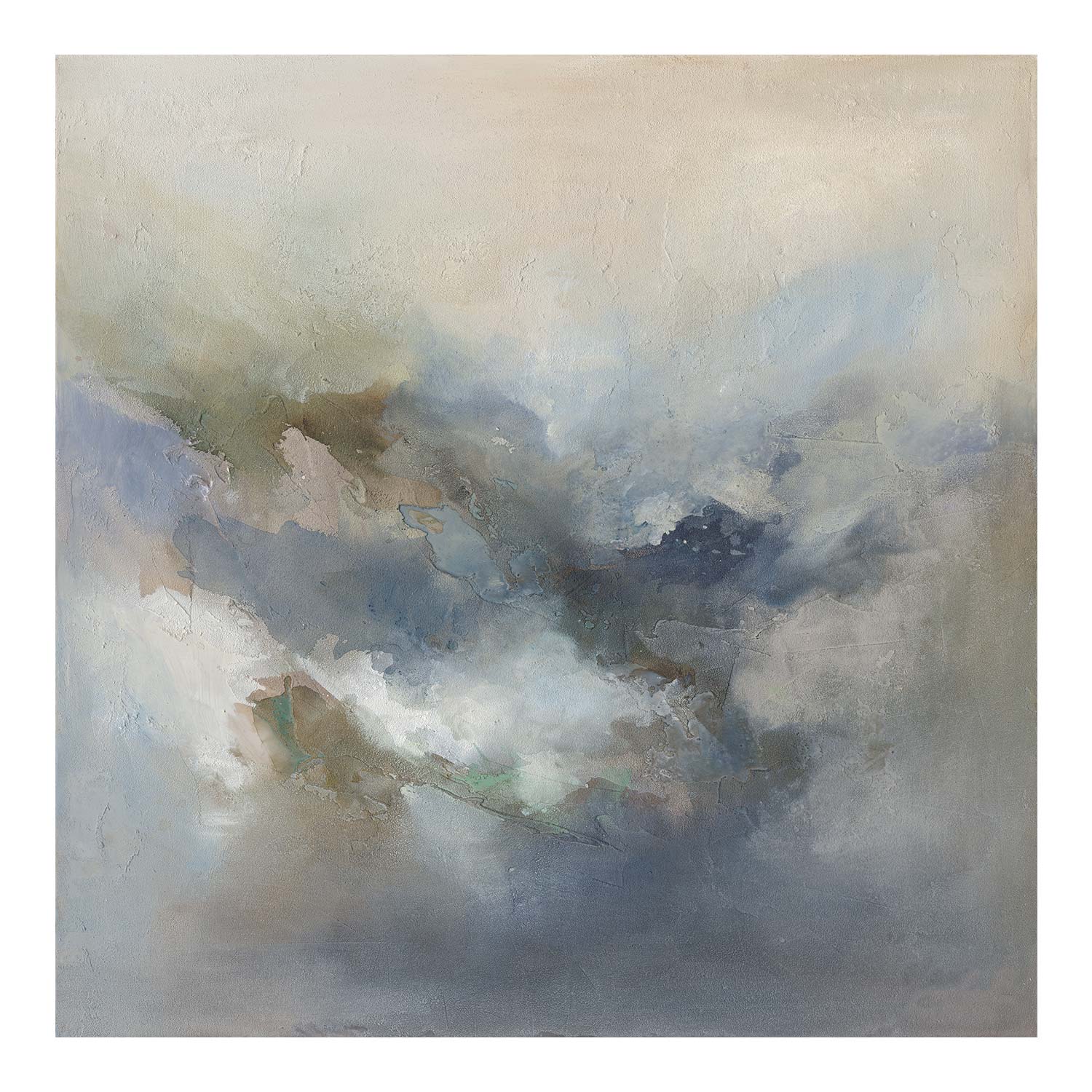 Abstraktus paveikslas su rėmu, 100 × 100 cm