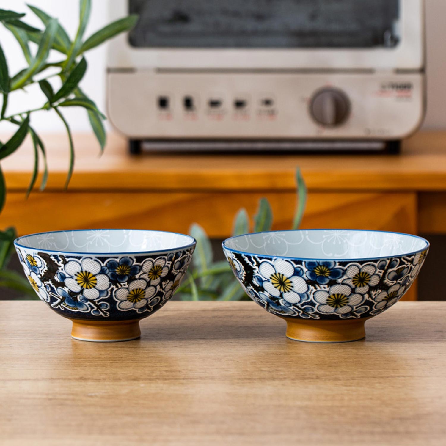 Porcelāna bļodiņa ar reljefu ķiršu ziedu rakstu, zila, Ø 12,2 × 6,5 cm 2