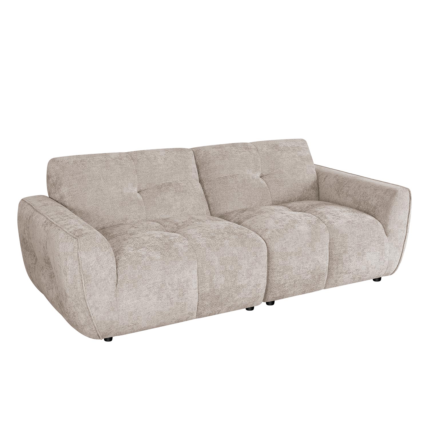 Sofa, 3 vietų, šviesiai ruda, 224 x 96 x 81 cm