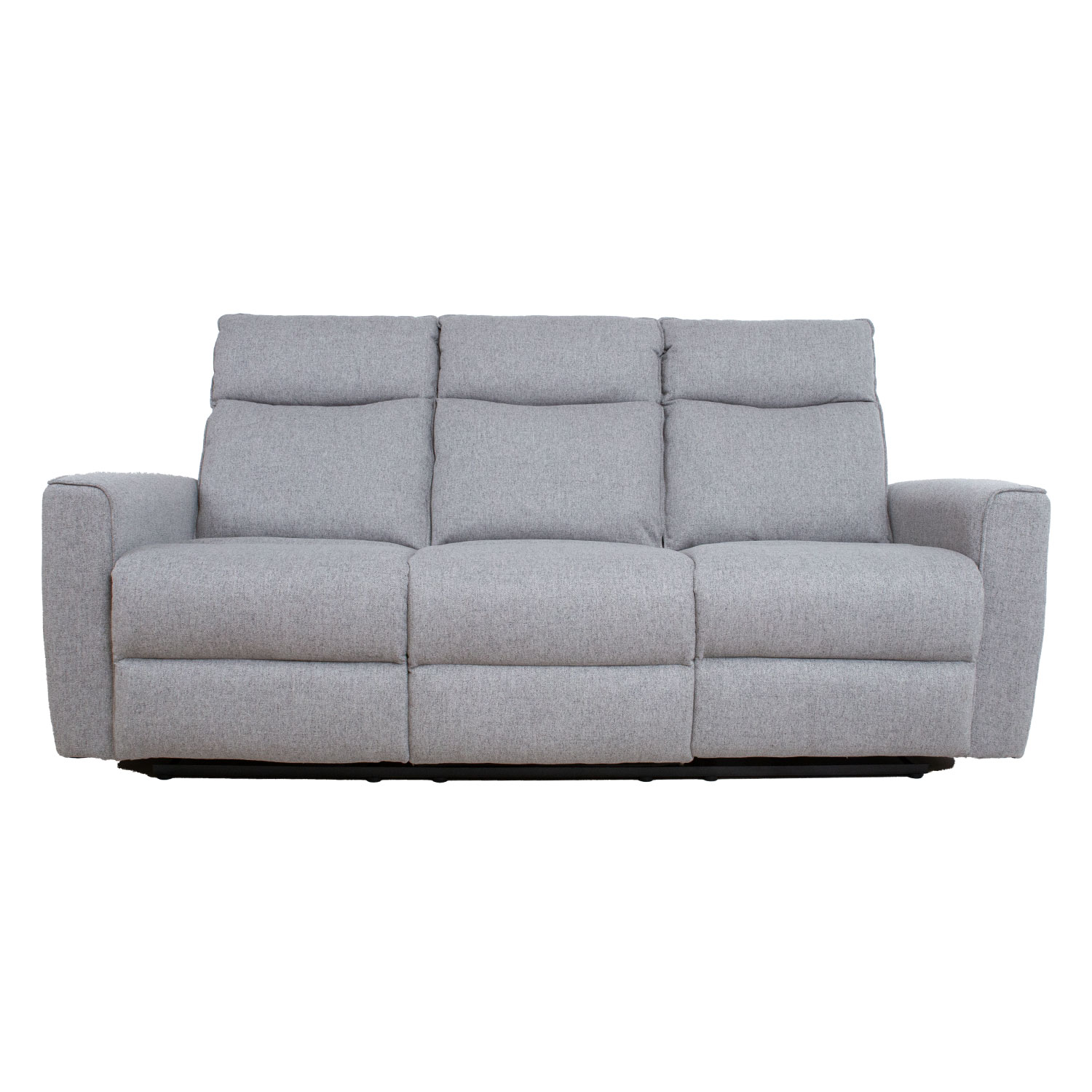 Sofa MORA, trivietė su rankiniu atlošimo mechanizmu, pilka, 204 × 93 × 102 cm 2