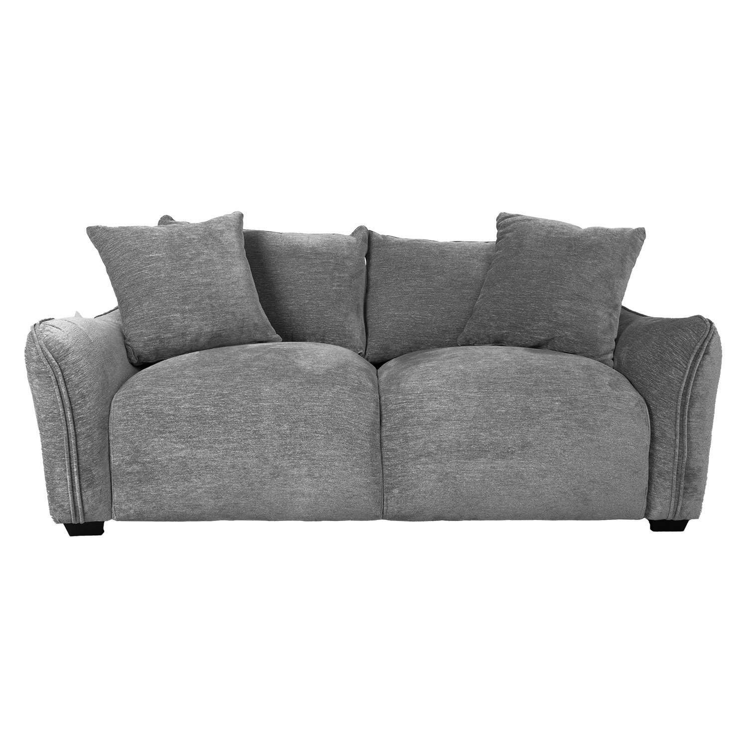 Dvivietė sofa, pilka, 166 × 96 × 83 cm