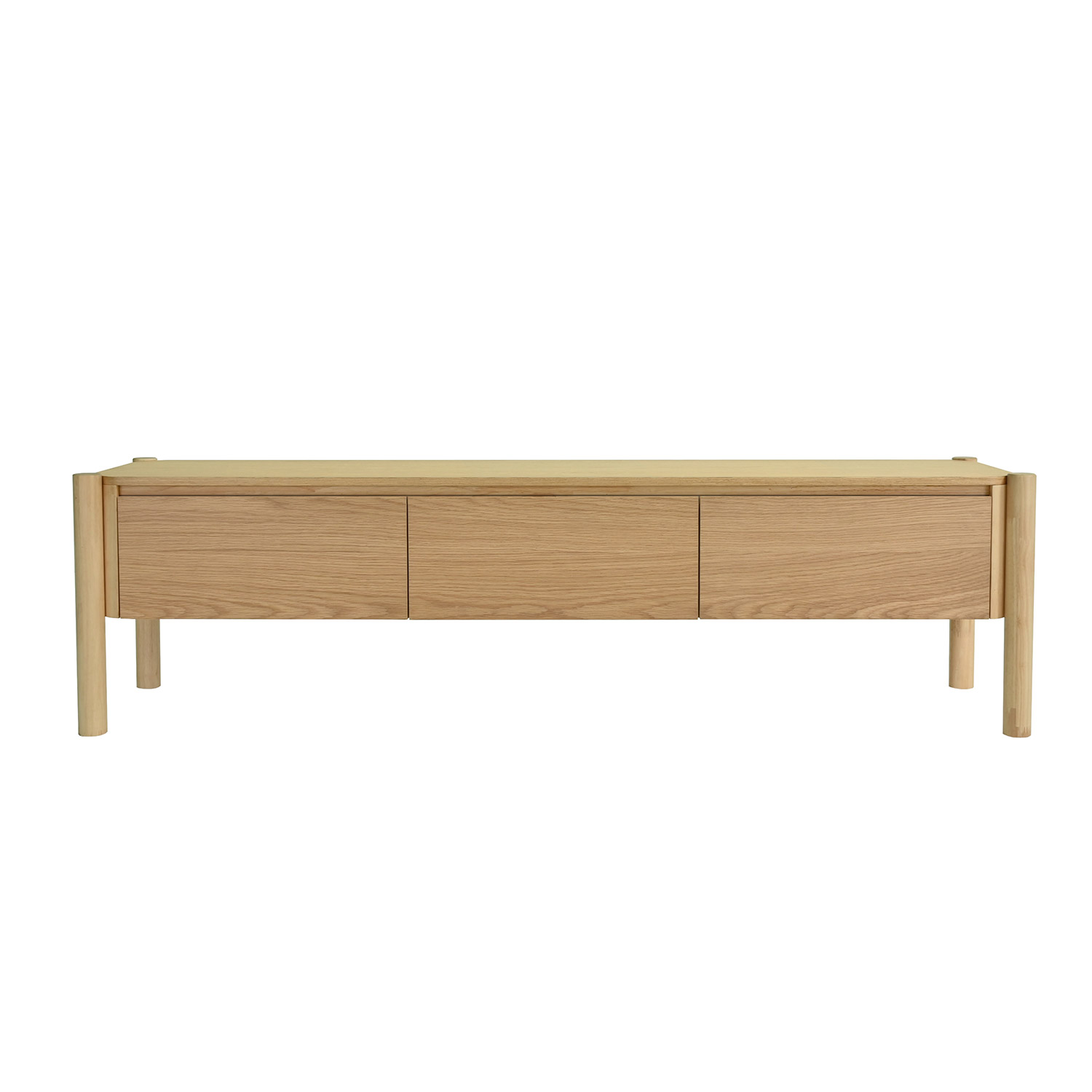 TV galdiņš, 3 atvilktnes, ozola, 183 x 43 x 50,5 cm