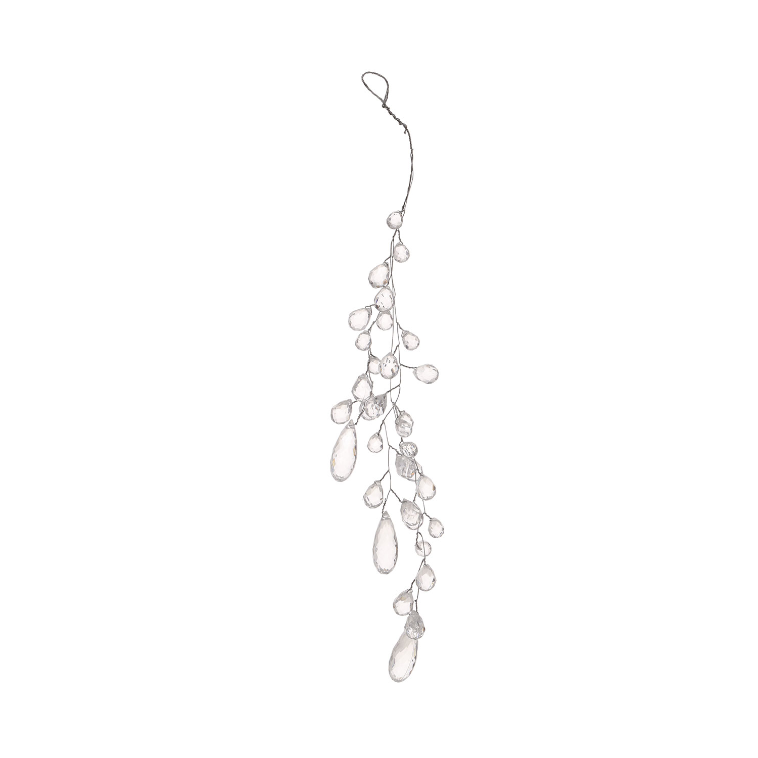 Kalėdinė dekoracija SHINE su baltais perlais, 30 cm