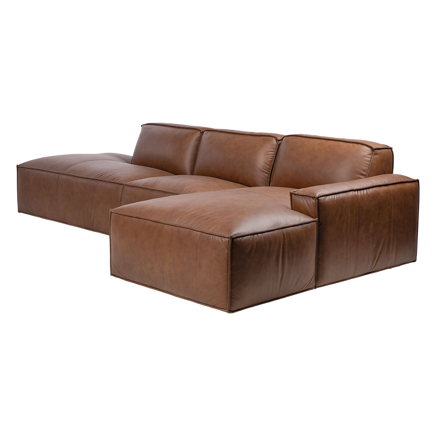 Kampinė sofa, dešininė, ruda, 302 × 92/156 × 72 cm 2