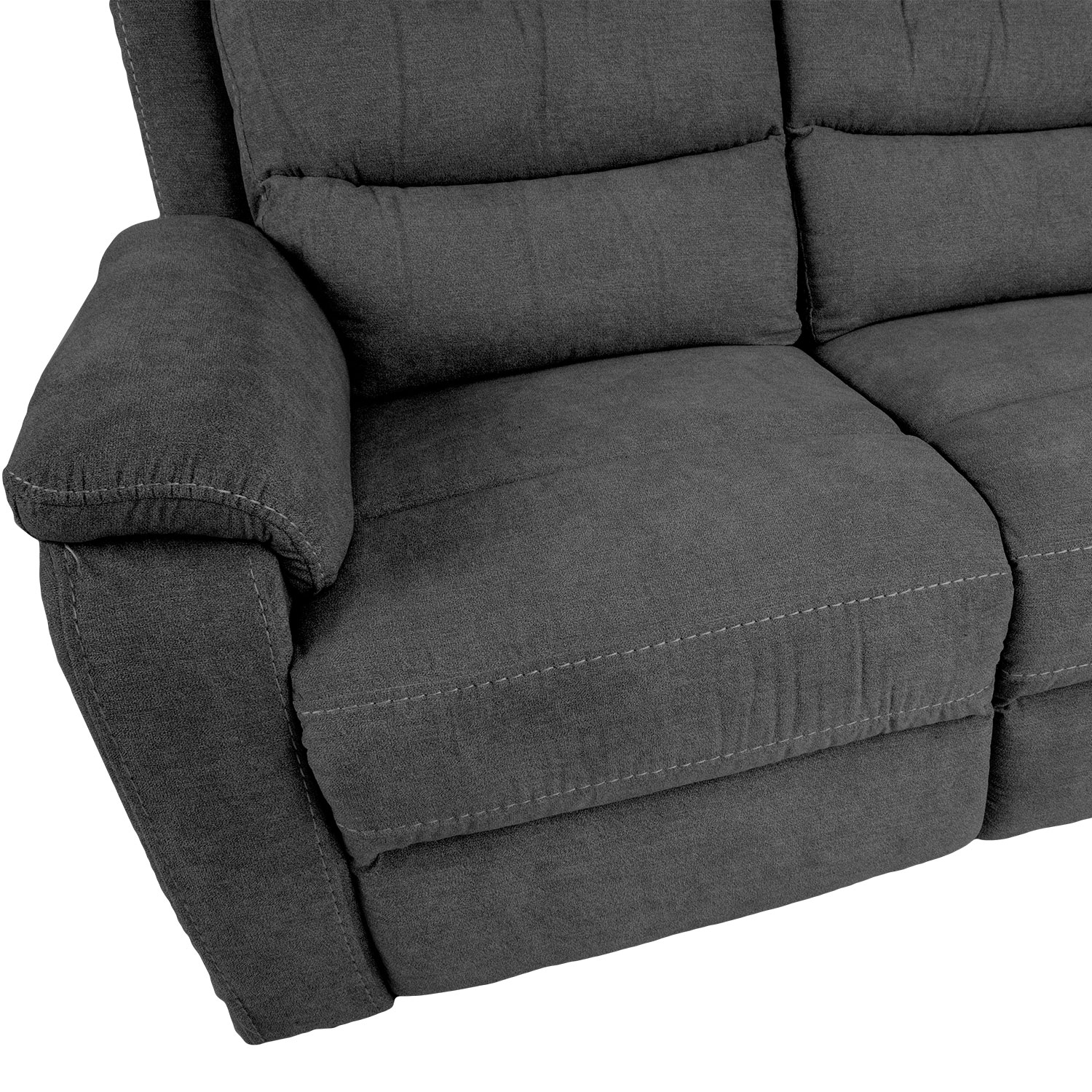 Dvivietė elektrinė atlošiama sofa, pilka, 153 × 93 × 102 cm 3