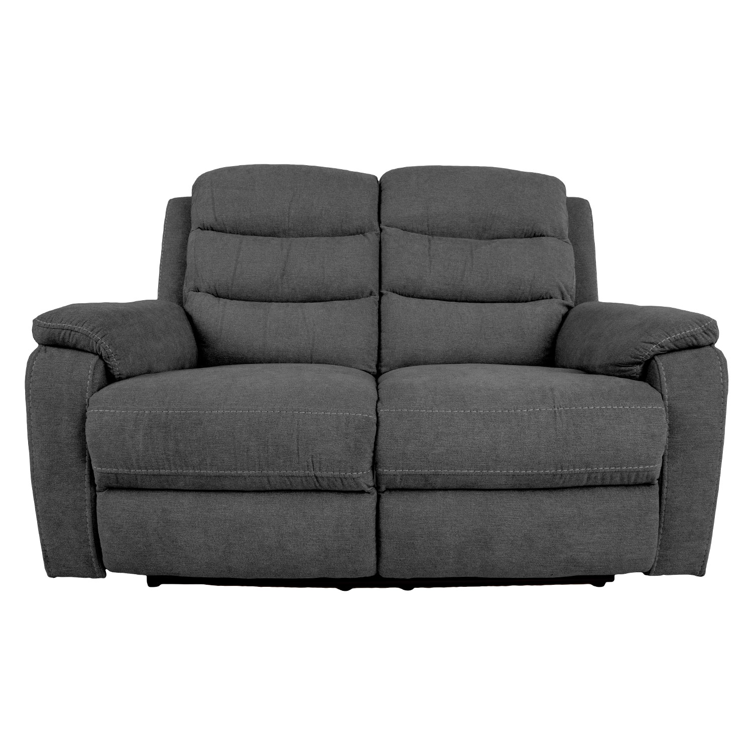 Dvivietė elektrinė atlošiama sofa, pilka, 153 × 93 × 102 cm