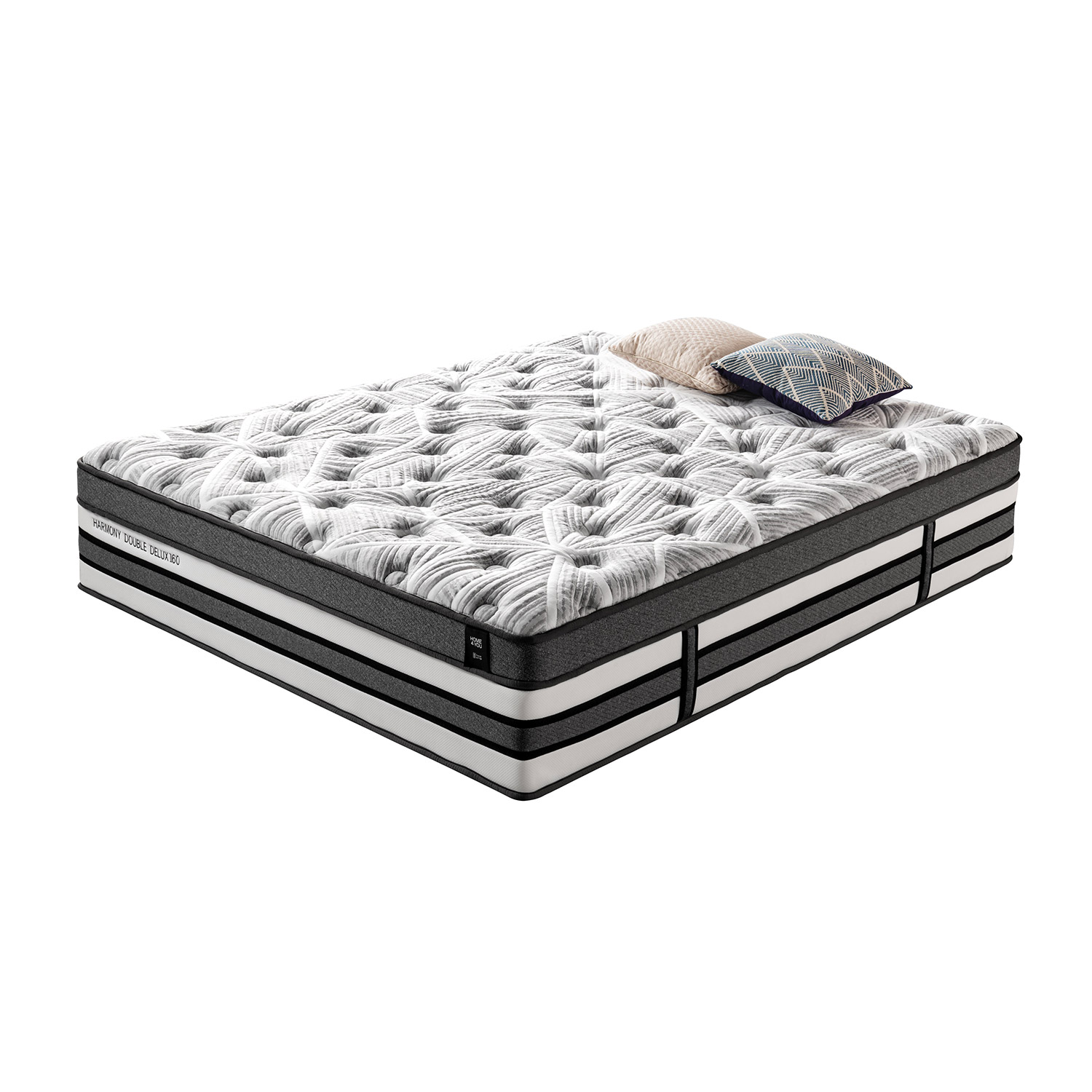 Spyruoklinis čiužinys Harmony Double Deluxe su dvigubu Pocket spyruoklių bloku, 160 × 200 × 38 cm 2