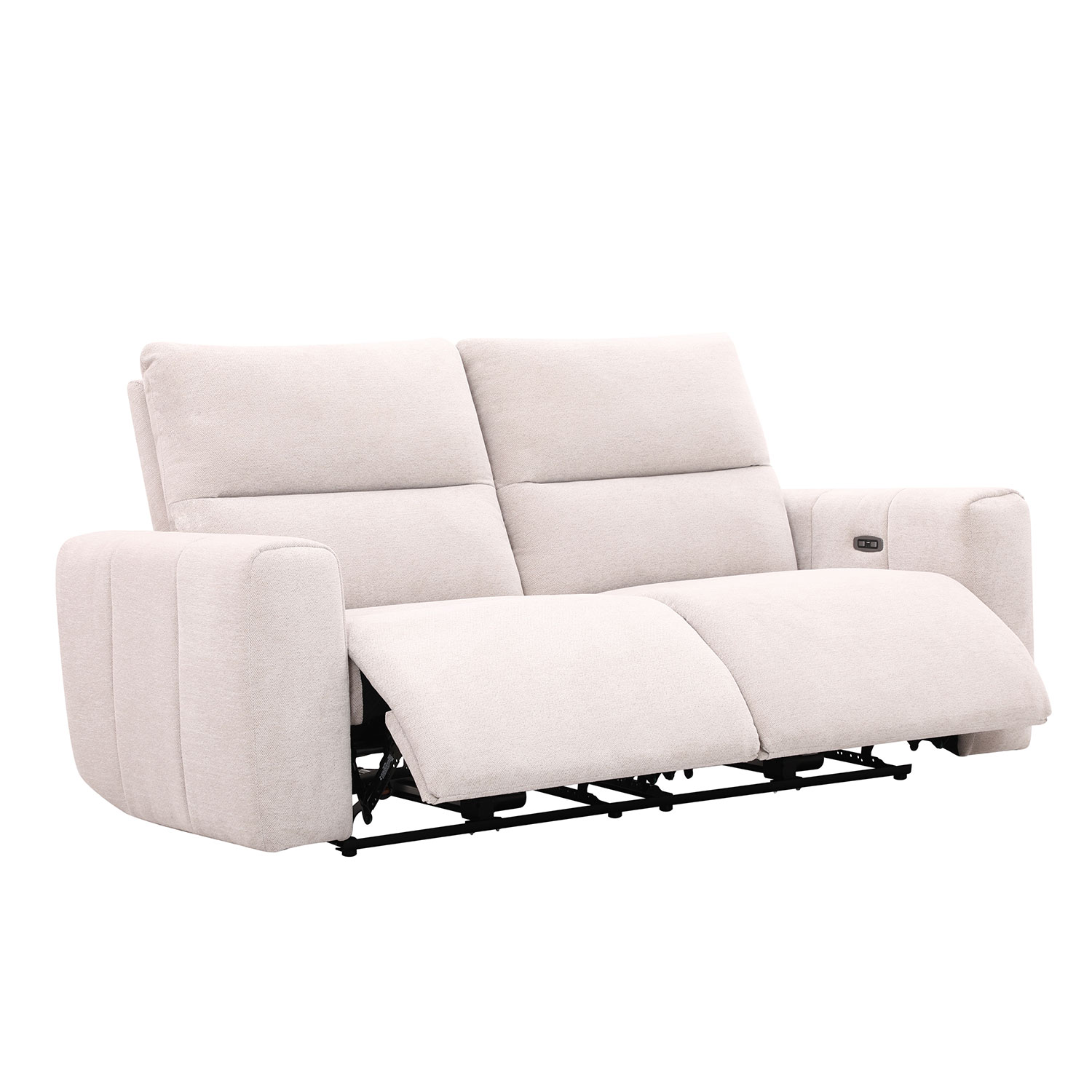 Sofa, 3 vietų elektrinė atlošiama, šviesiai smėlinė, 202 × 90 × 100 cm 2