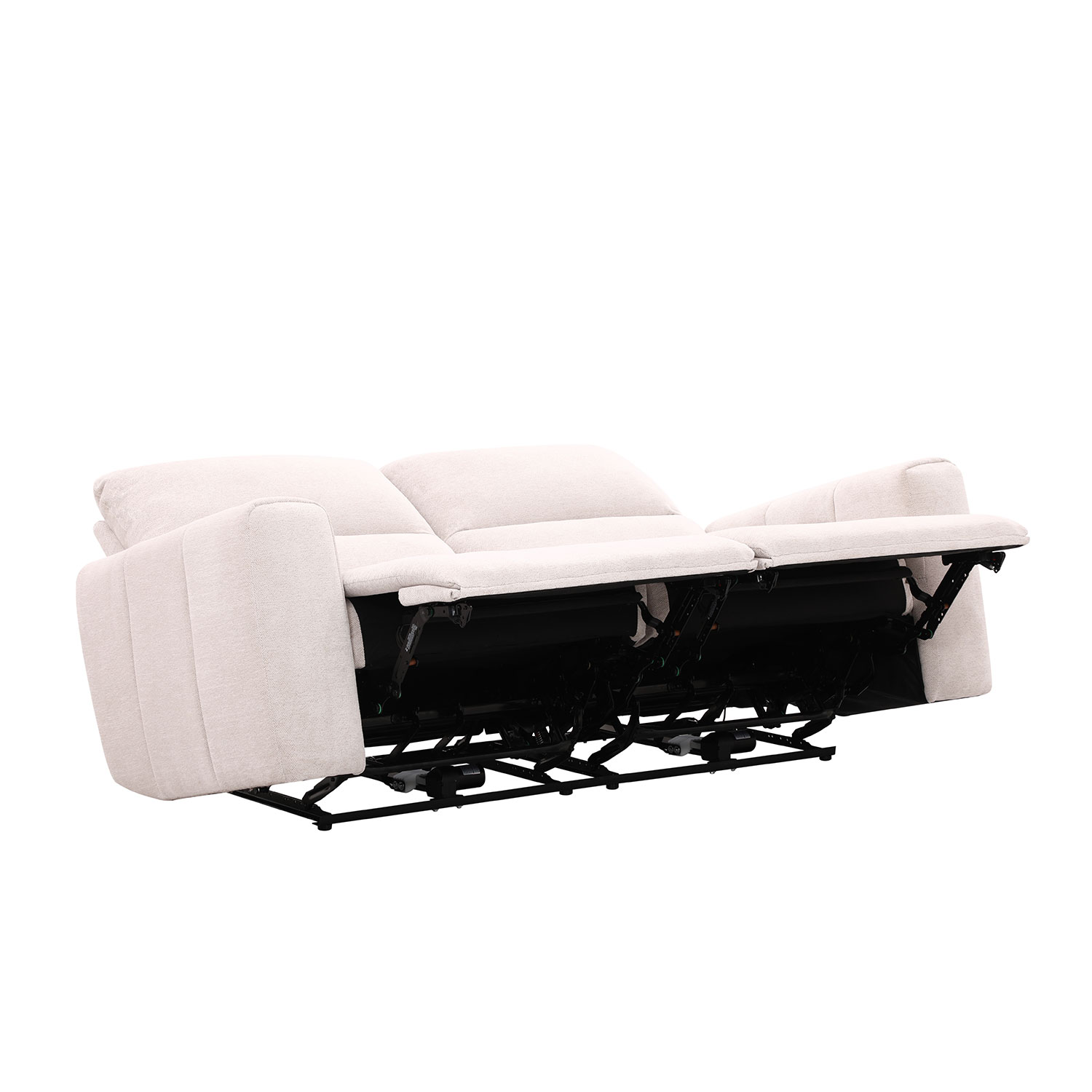Sofa, 3 vietų elektrinė atlošiama, šviesiai smėlinė, 202 × 90 × 100 cm 3
