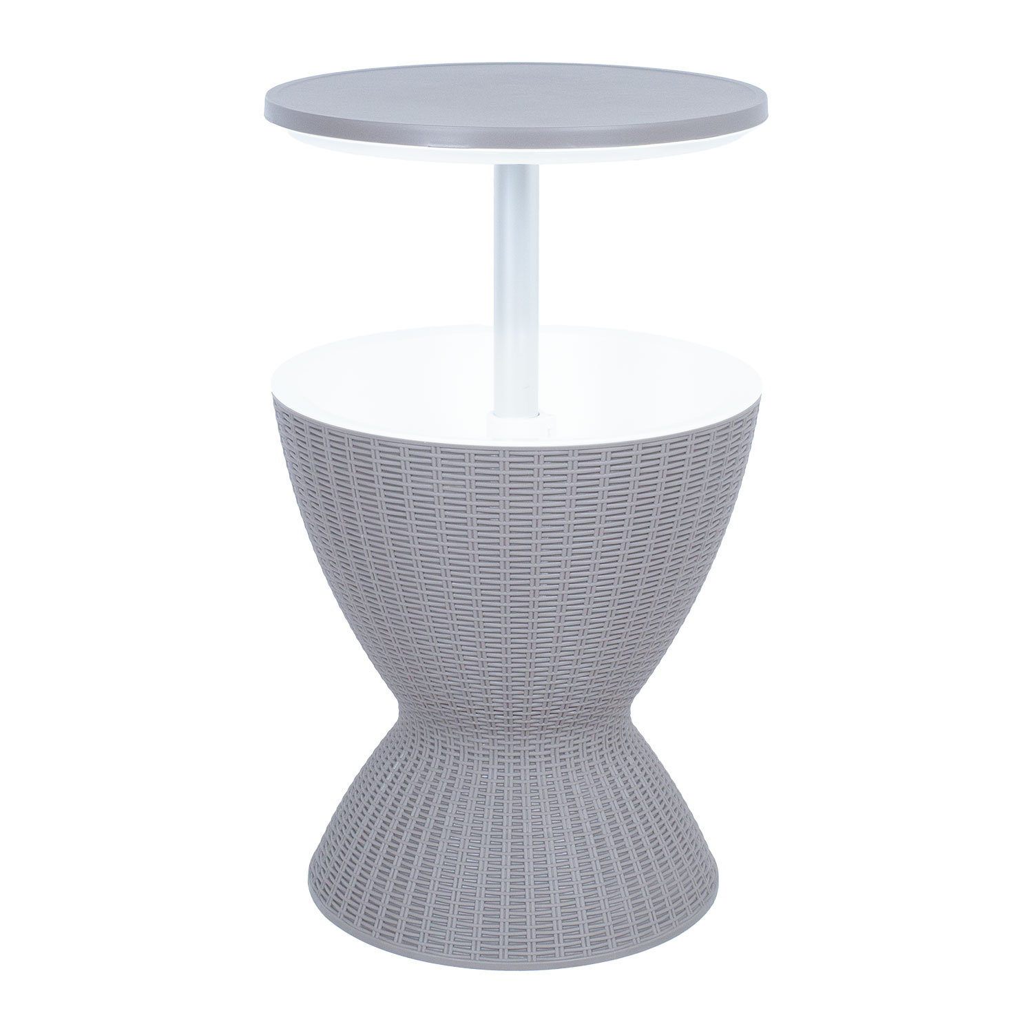 Lauko stalas 3 viename, pilkas, 48 × 48 × 57,5/82 cm