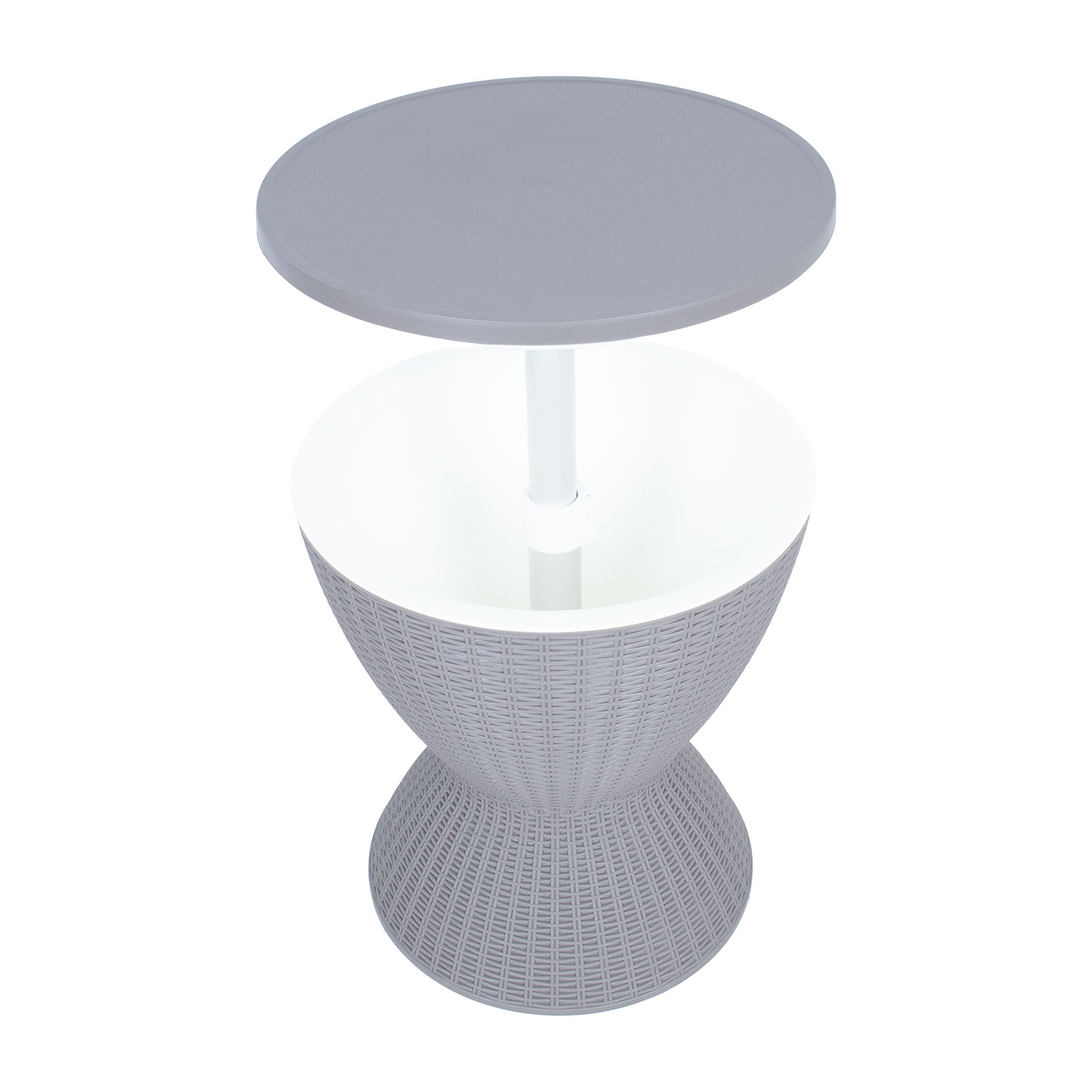 Lauko stalas 3 viename, pilkas, 48 × 48 × 57,5/82 cm 2