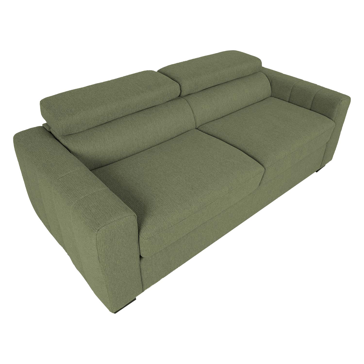Sofa-lova, 3 vietų, šviesiai žalia, 198 × 96 × 76/94 cm 3
