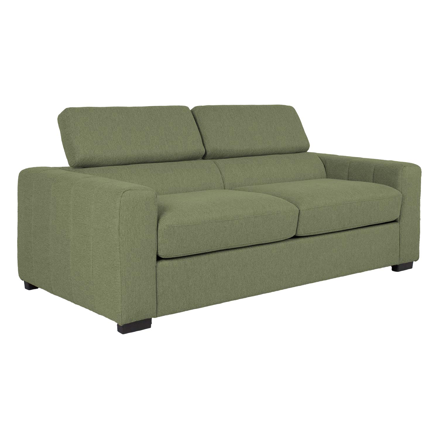 Sofa-lova, 3 vietų, šviesiai žalia, 198 × 96 × 76/94 cm