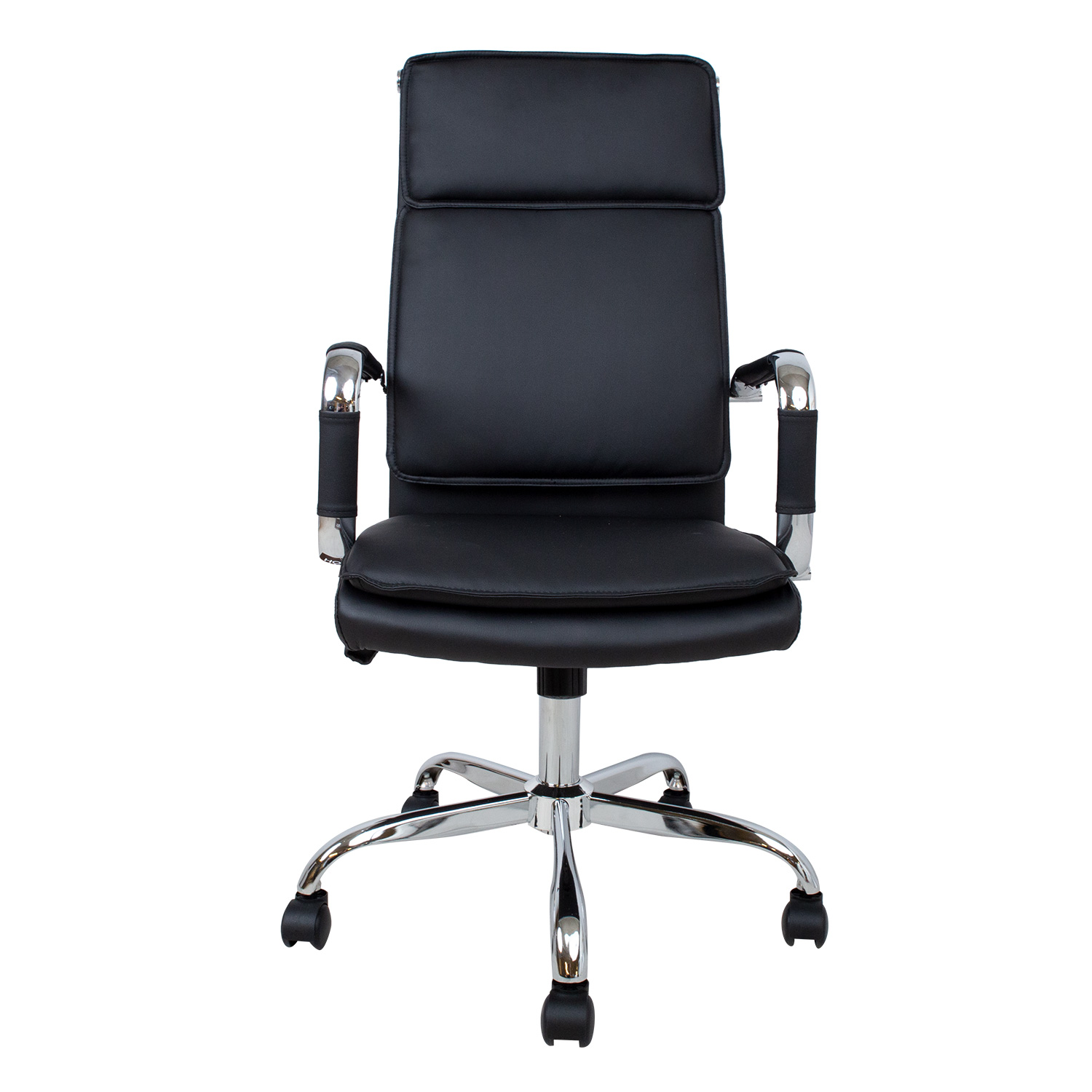 Biuro kėdė su supamuoju mechanizmu, juoda, 54,5 × 60 × 106,5–116,5 cm