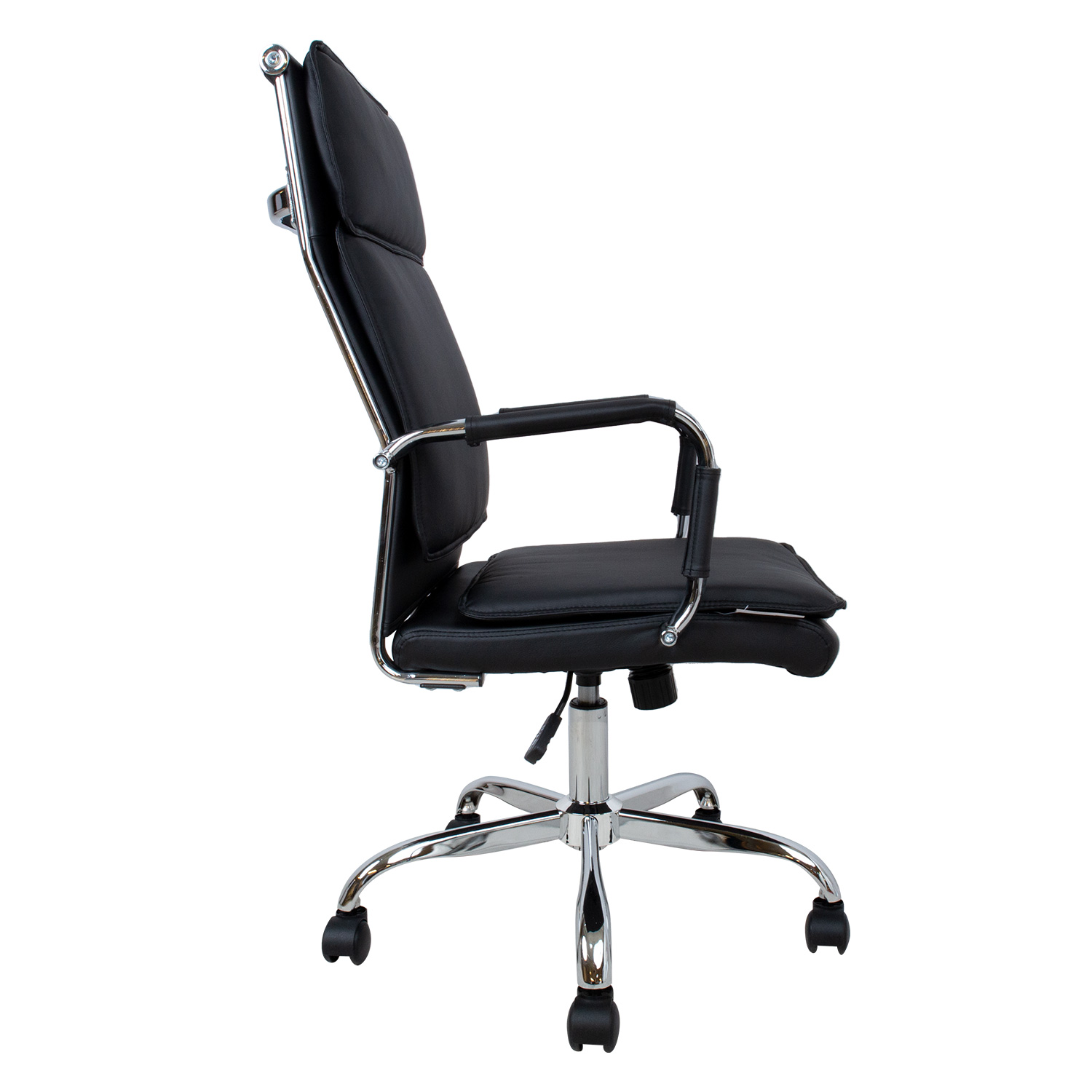 Biuro kėdė su supamuoju mechanizmu, juoda, 54,5 × 60 × 106,5–116,5 cm 2