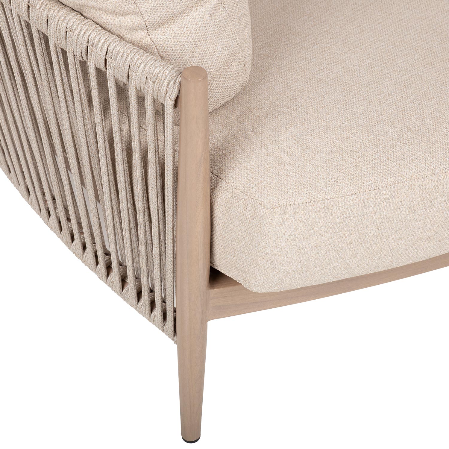 Lauko sofa, smėlio spalvos, 163,5 × 135 × 71,5 cm 3