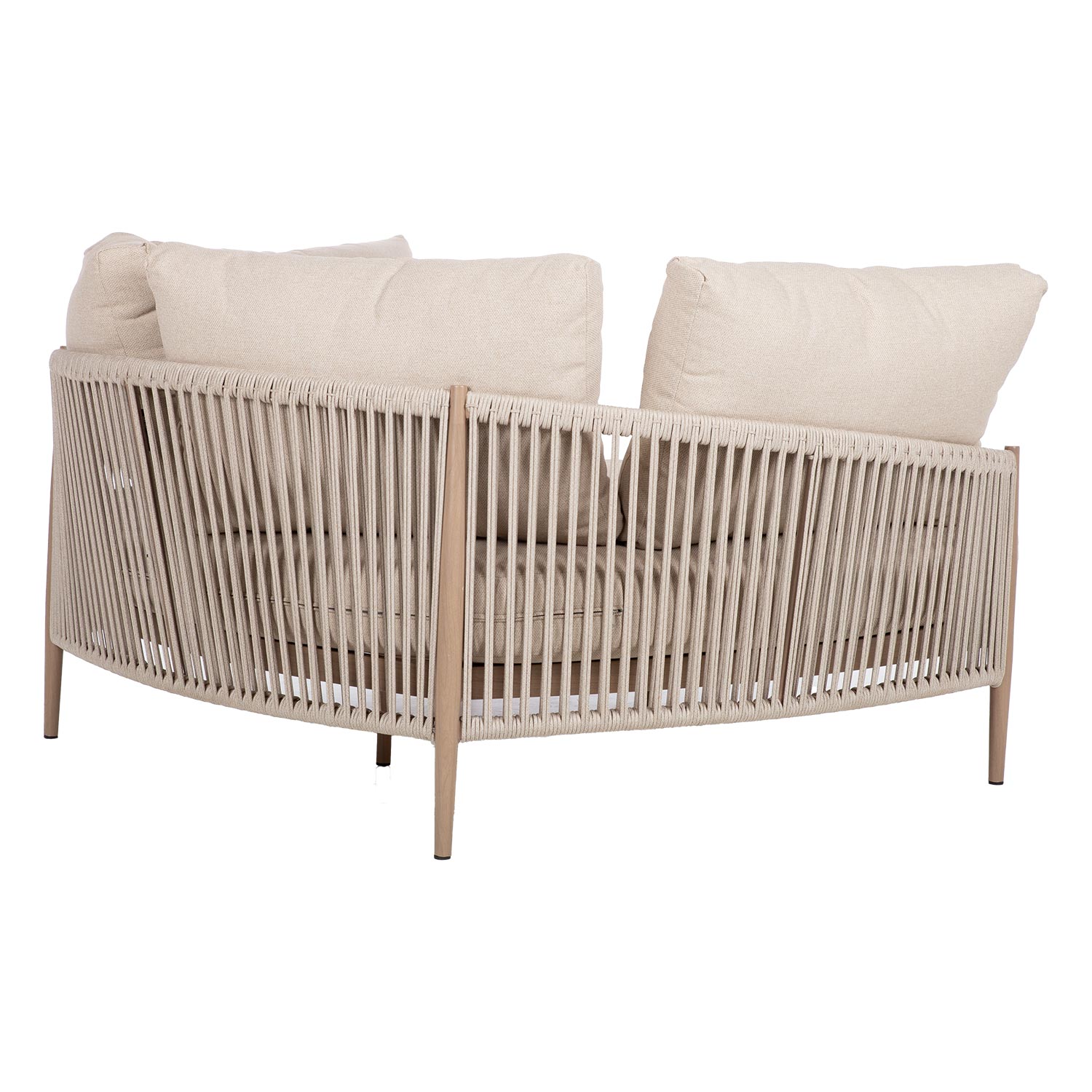 Lauko sofa, smėlio spalvos, 163,5 × 135 × 71,5 cm 2