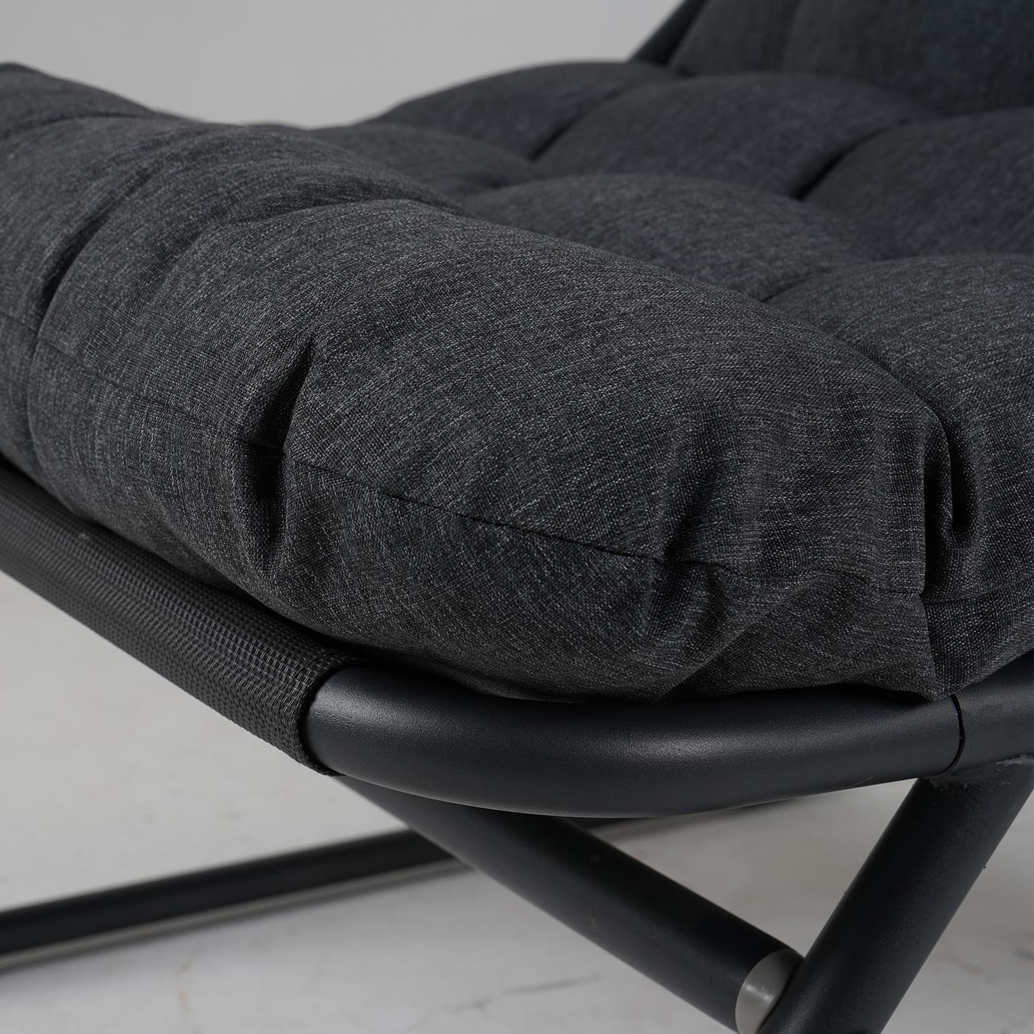 Lauko baldų komplektas SAMBA su dviviete sofa, tamsiai pilkas
