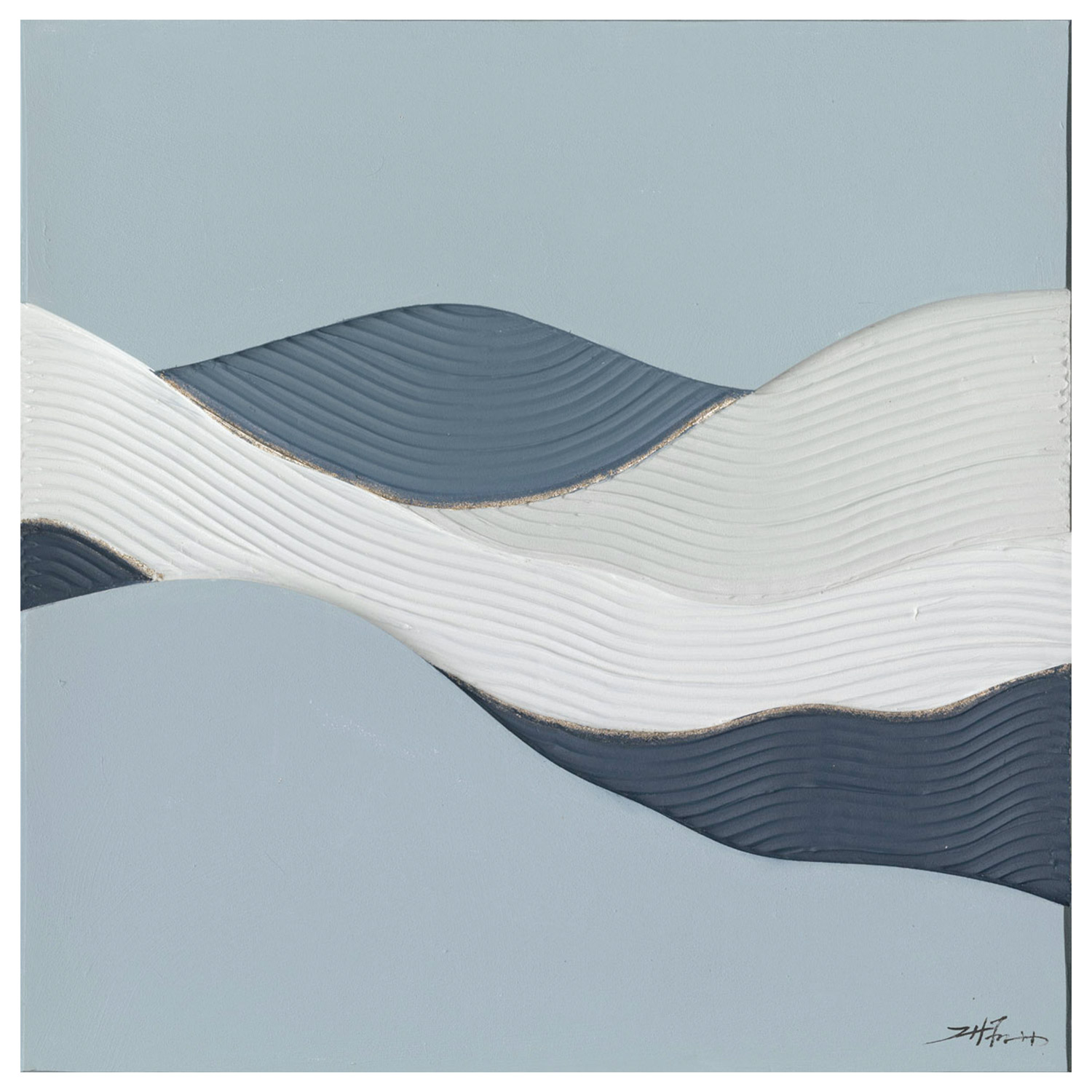 Aliejinis paveikslas „Abstrakti jūra“, 100 × 100 cm