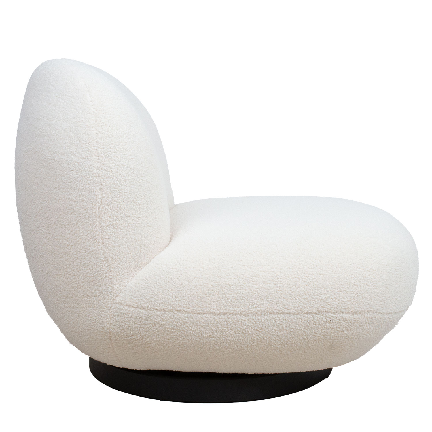 Fotelis, 360° pasukamas, baltas, 80 × 90 × 74 cm 3