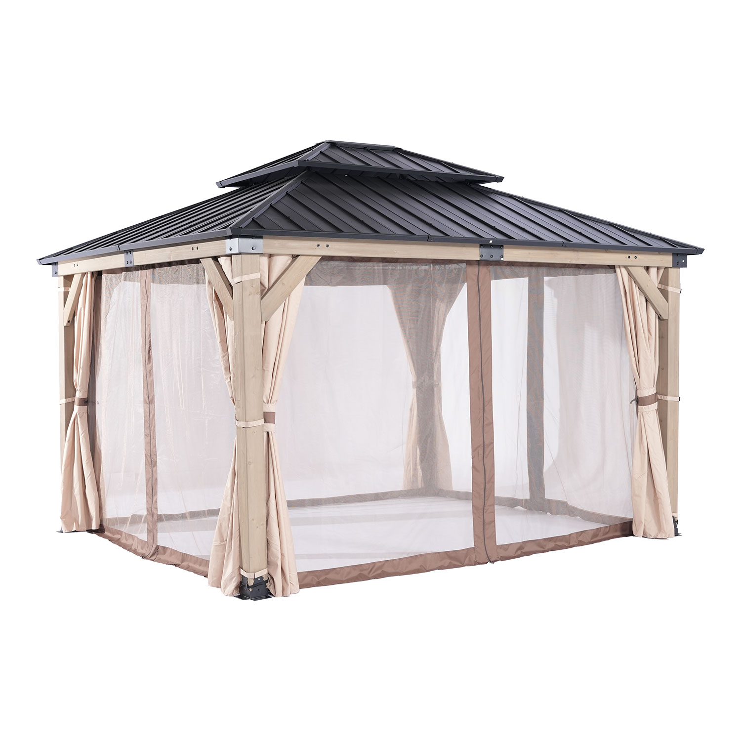 Tinkleliai nuo vabzdžių pavėsinei CEDAR, 3,36 × 3,9 m