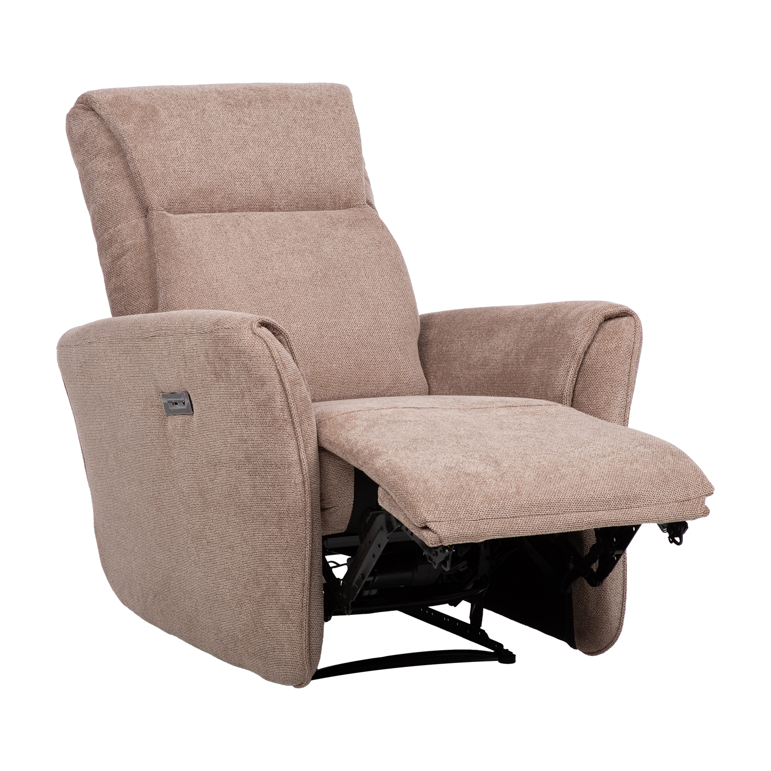 Fotelis su elektriniu reclinerio mechanizmu, šviesiai rudas, 79 × 97 × 104 cm 2