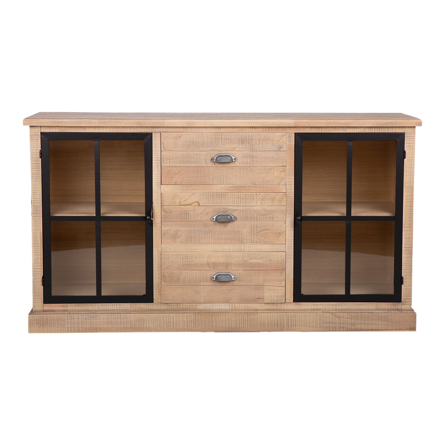 Kumode ar stikla durvīm, 150 × 40 × 83 cm 2