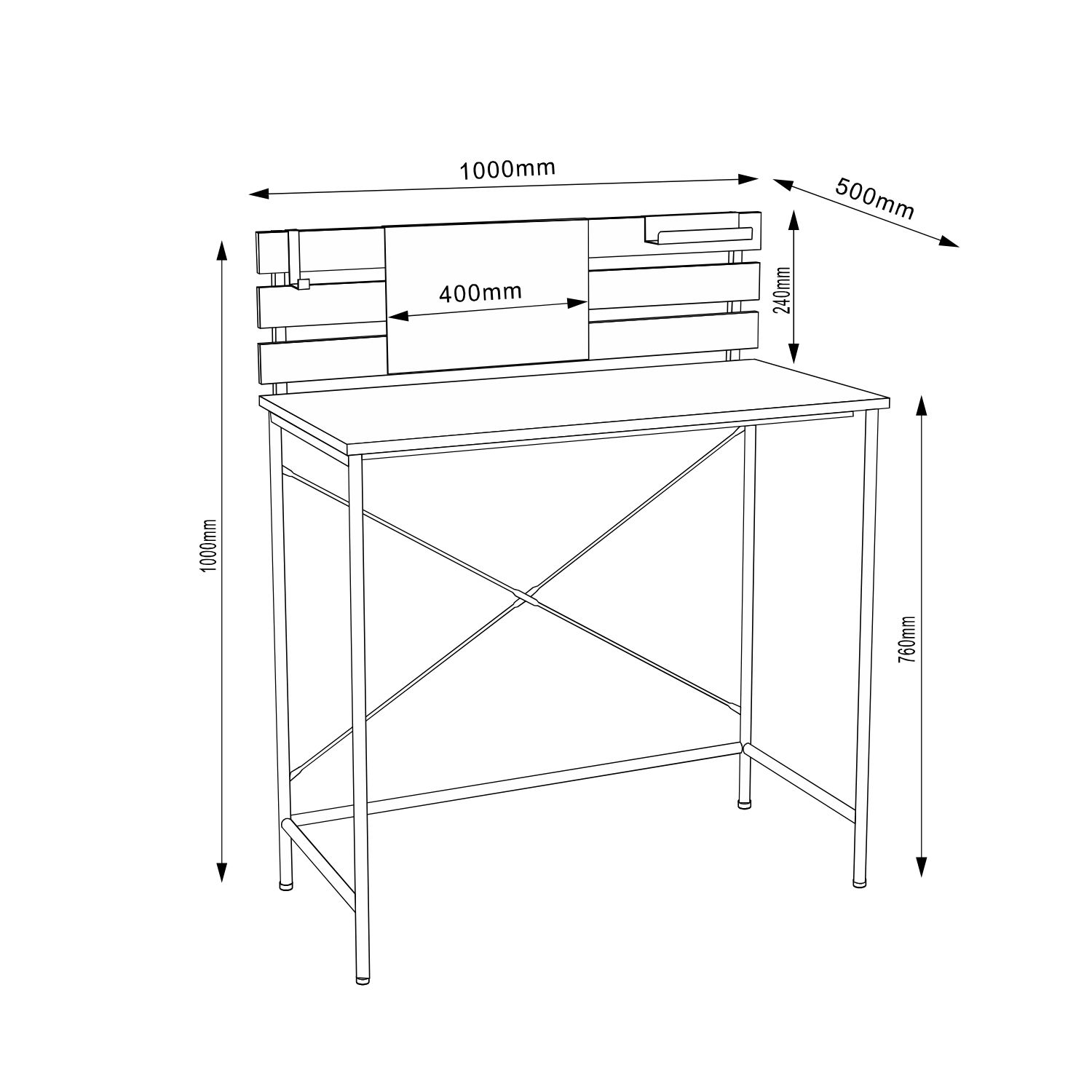 Konsolinis stalas  100 × 50 × 100 cm 2