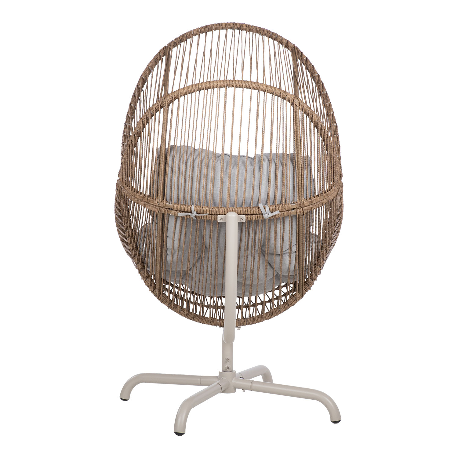 Lauko poilsio krėslas, besisukantis 360°, šviesiai rudas, 89 × 95 × 154 cm 3