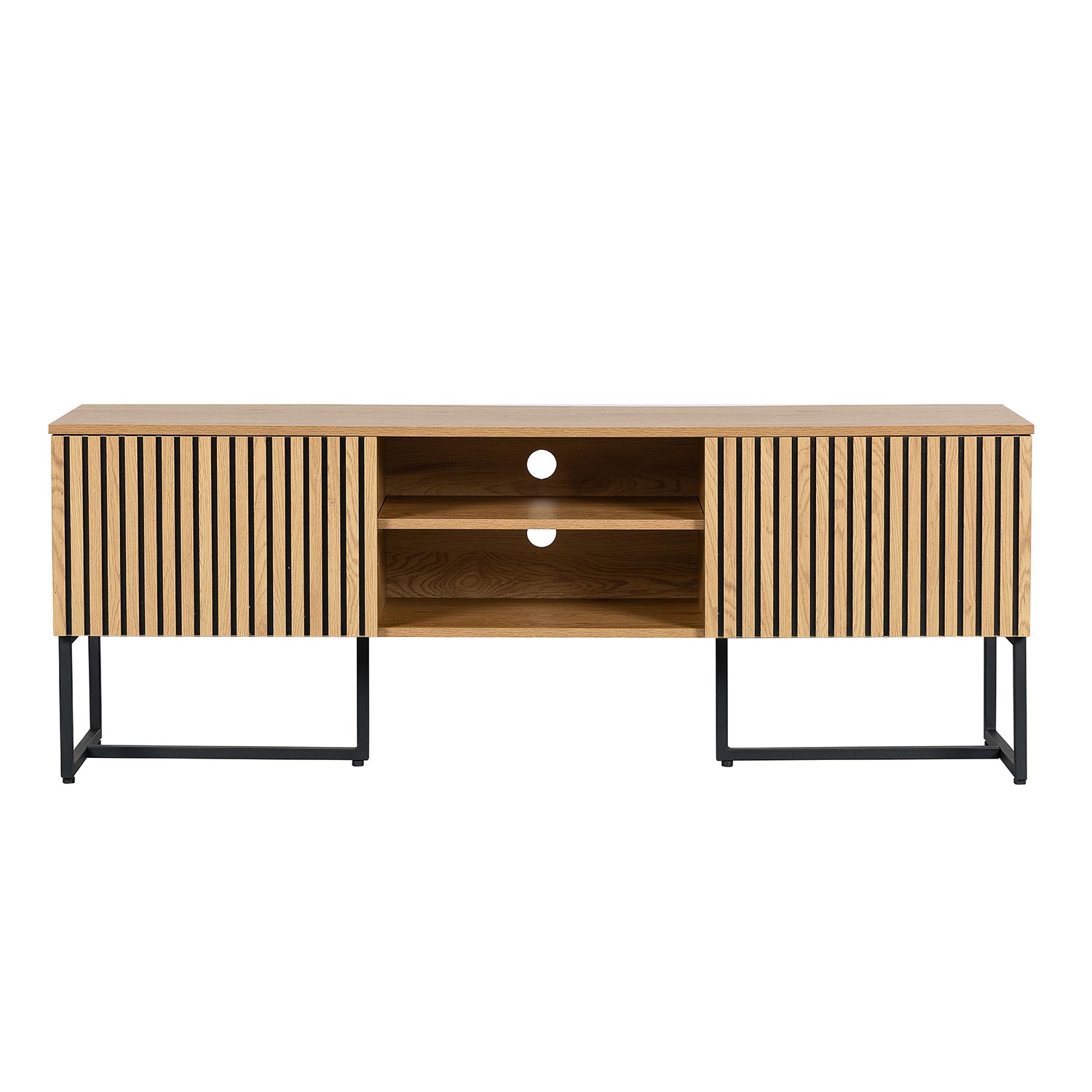 TV staliukas, 2 durų, ąžuolo dekoro, 160 × 40 × 60 cm 3