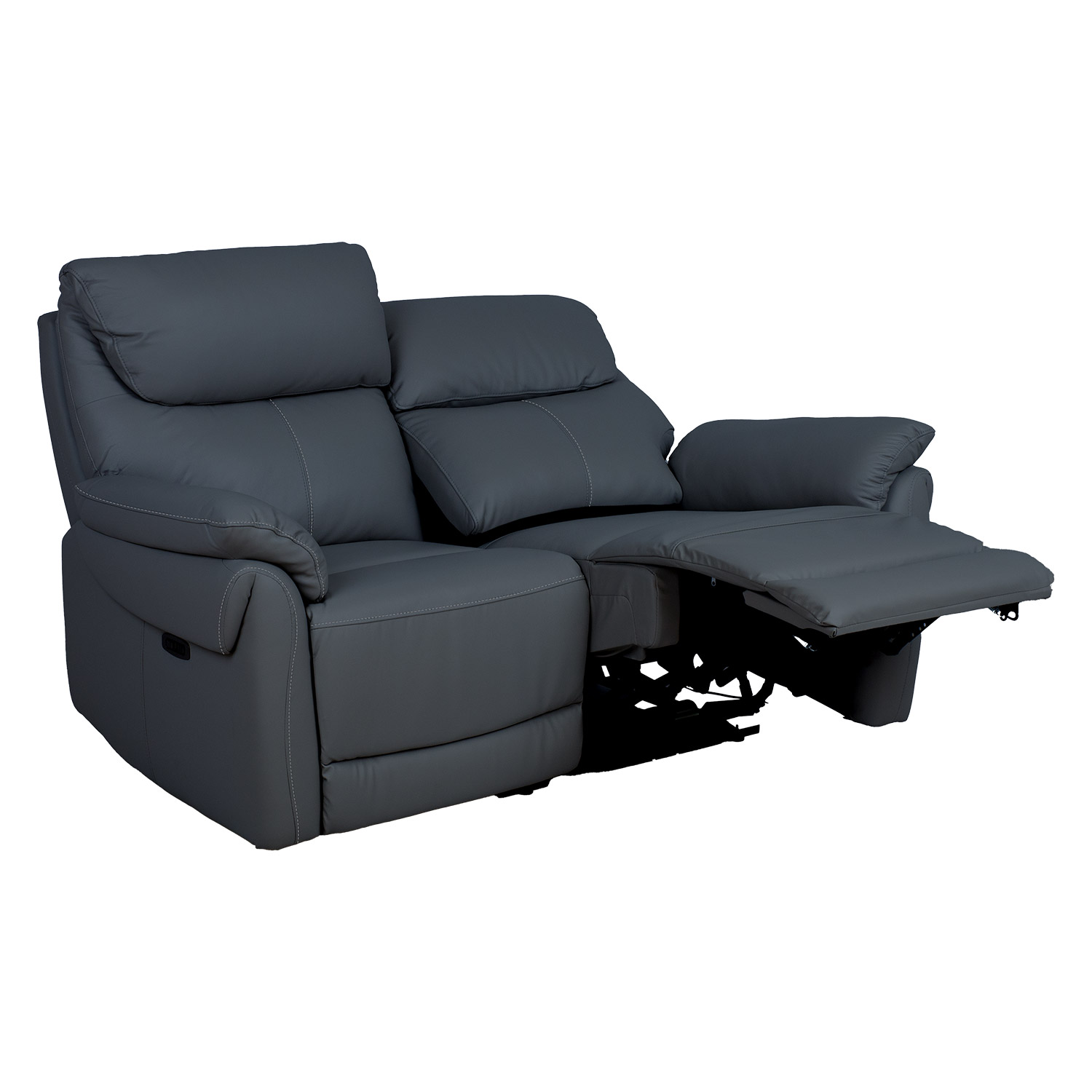 Sofa BOWEN, dvivietė elektrinė atlošiama, tamsiai pilka, 150 × 86 × 102 cm
