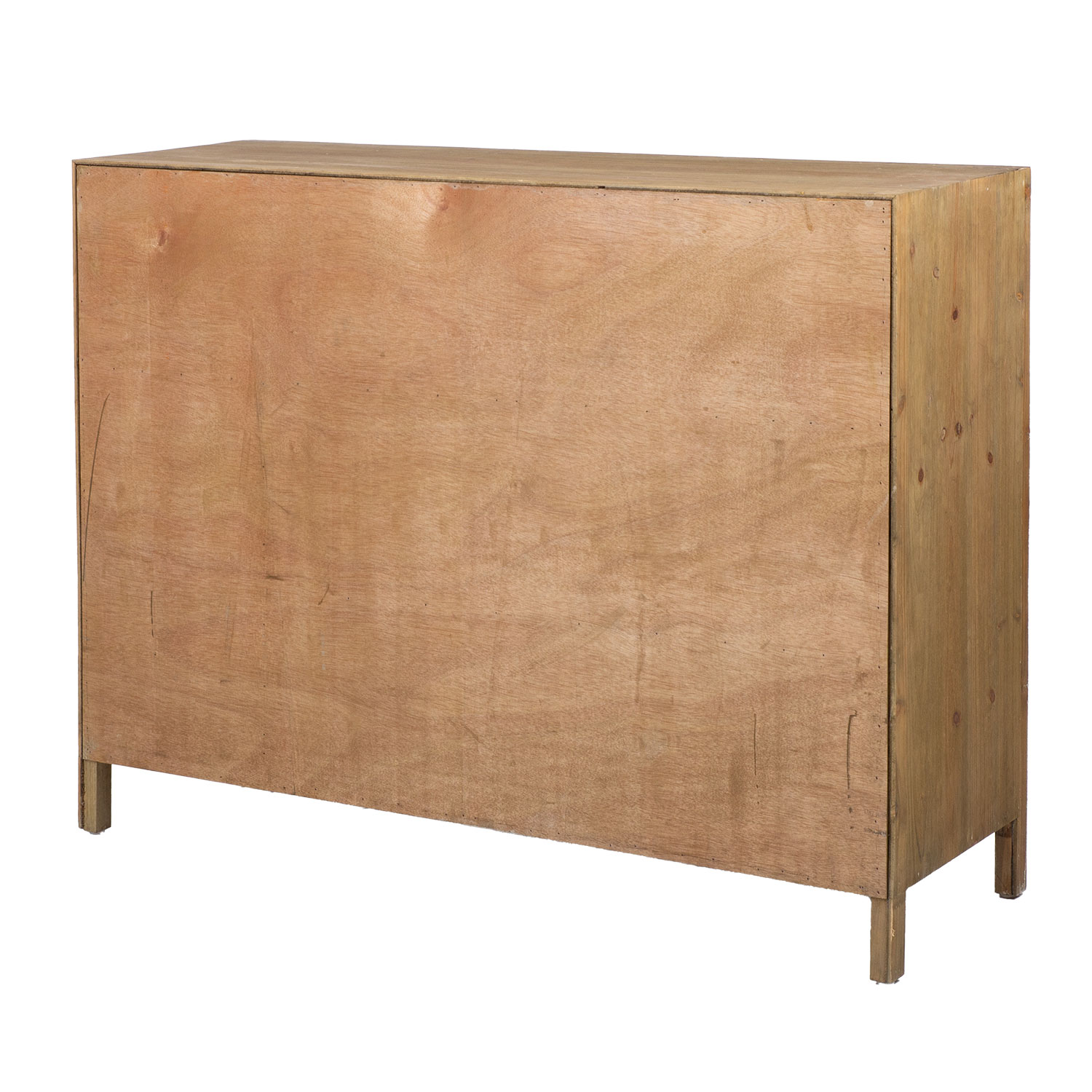 Komoda iš eglės medienos su raštuotais stalčių skydeliais, ruda, 110 × 36 × 86 cm 3