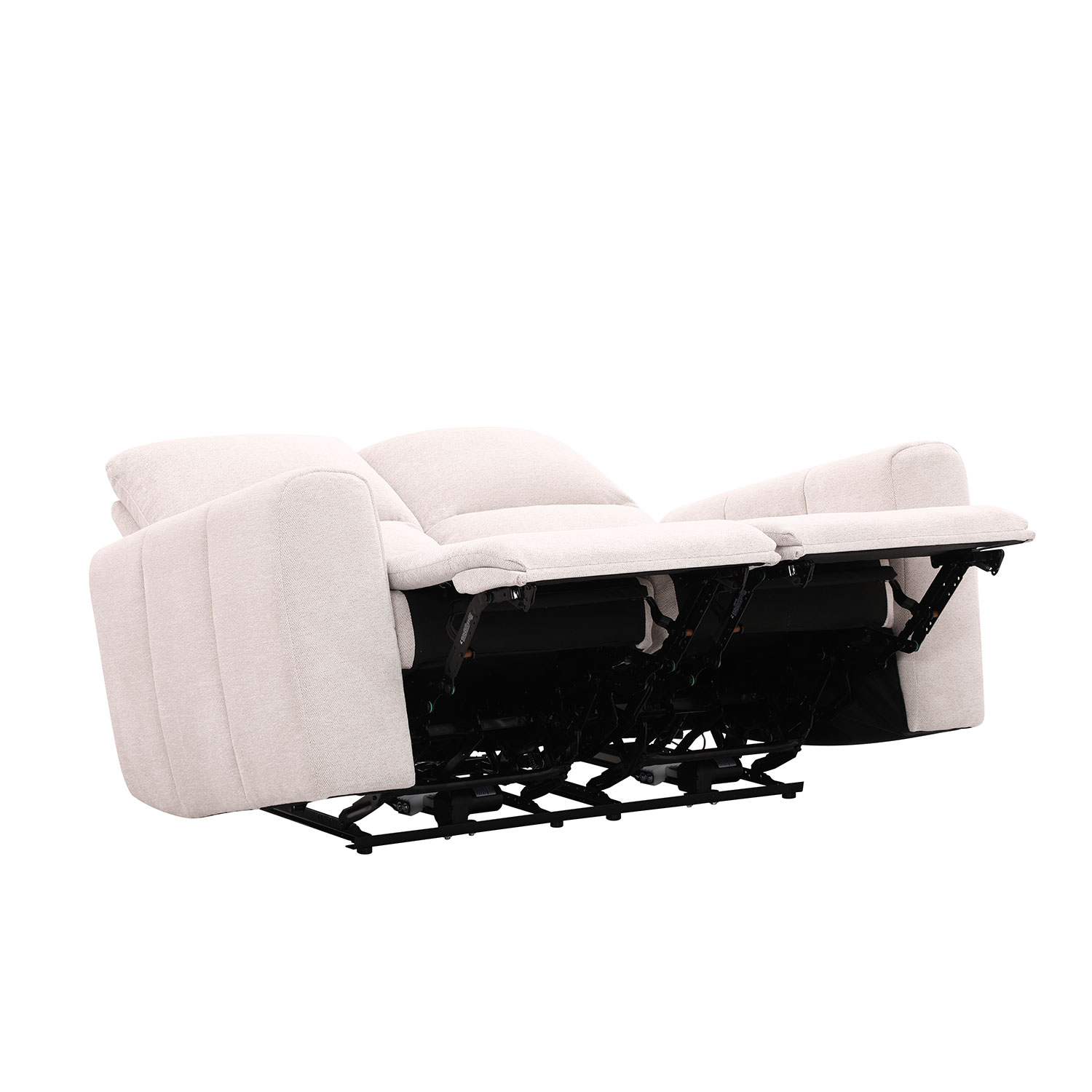 Dvivietė elektrinė sofa, šviesiai smėlinė, 162 × 90 × 100 cm 3