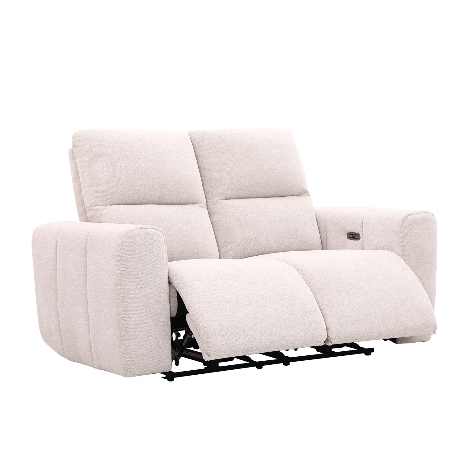 Dvivietė elektrinė sofa, šviesiai smėlinė, 162 × 90 × 100 cm 2