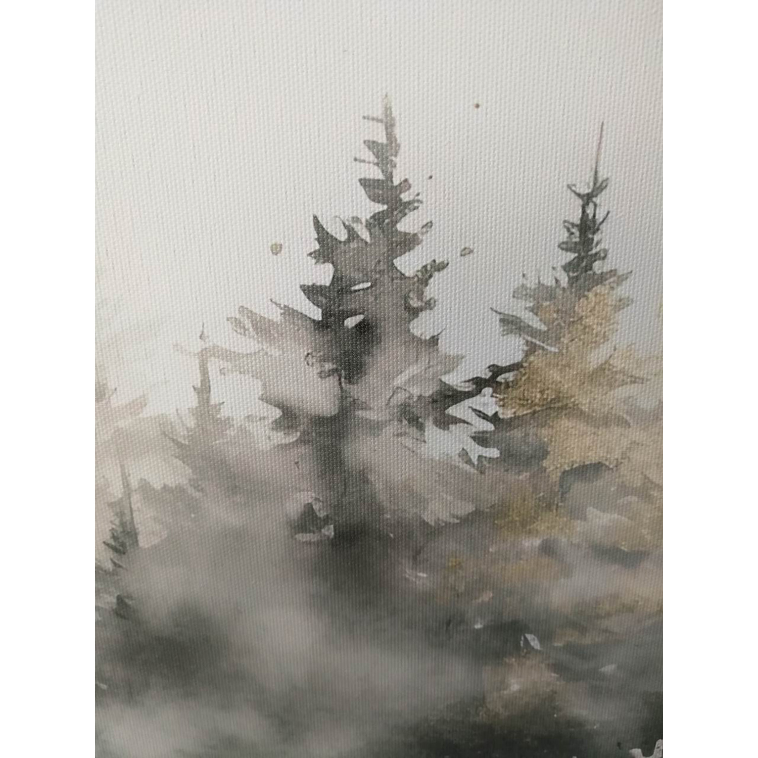 Sieninis paveikslas su rėmu, eglių miškas, 30 × 90 cm