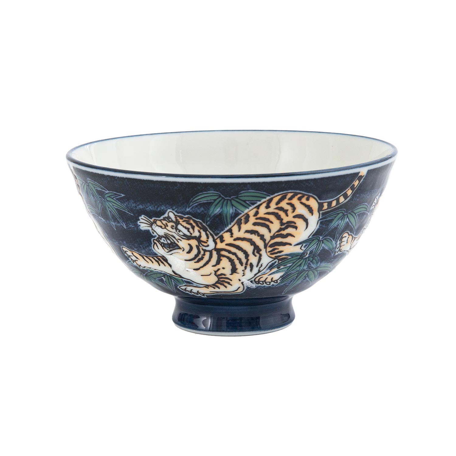 Porcelāna bļodiņa ar tīģera motīvu, zila, Ø 12,2 × 6,5 cm