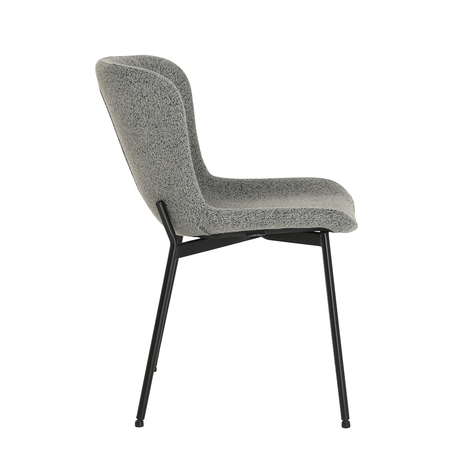 Krēsls ar auduma apdari, pelēks, 52 × 58 × 79 cm 2