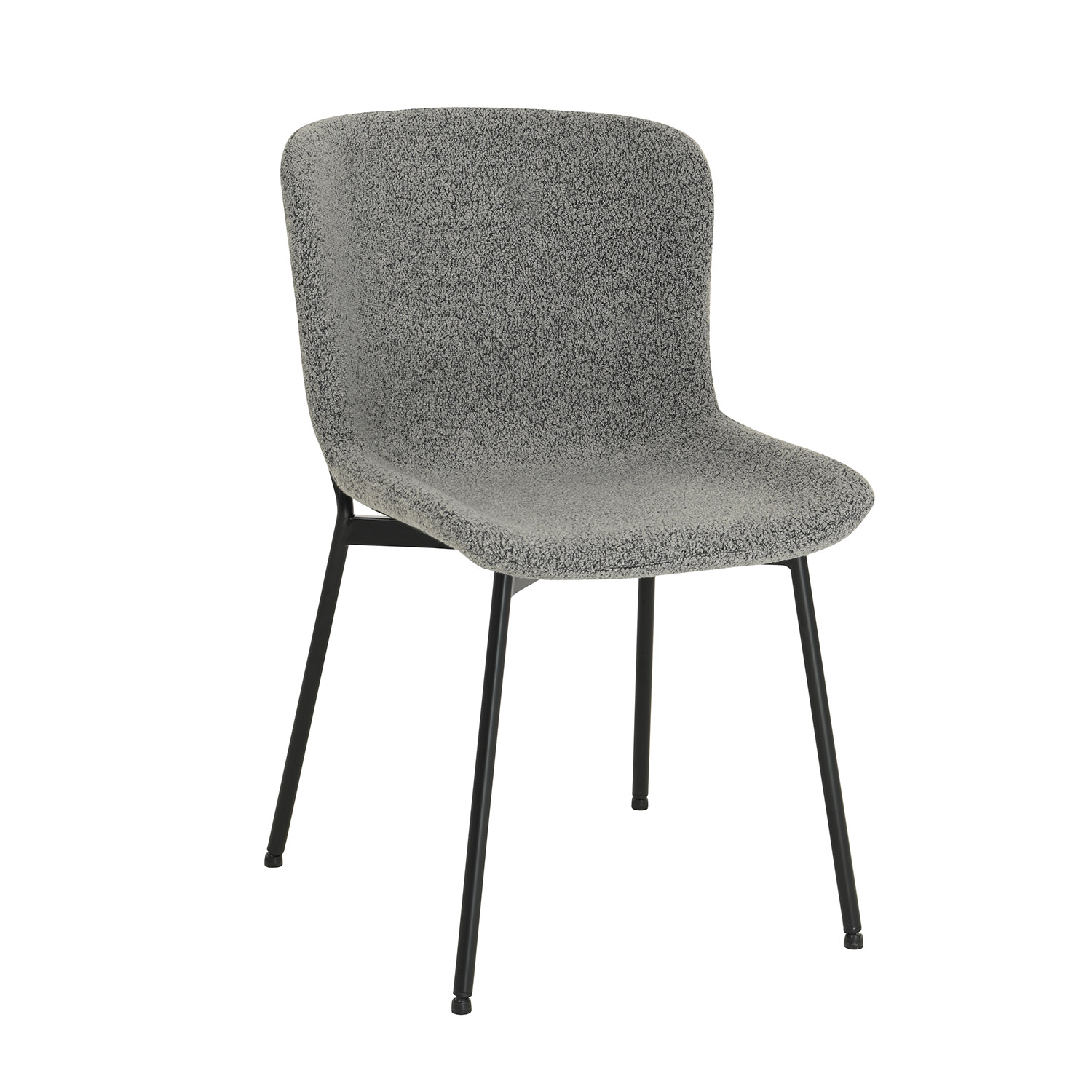 Krēsls ar auduma apdari, pelēks, 52 × 58 × 79 cm