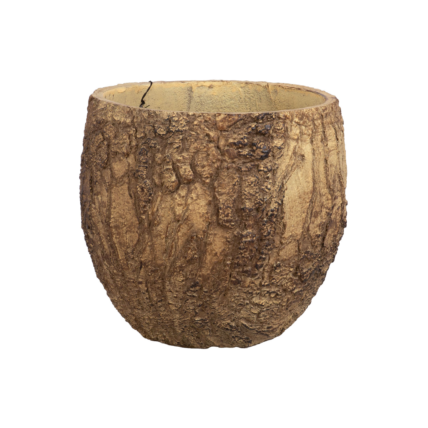 Vazonas rankų darbo, atsparus šalčiui, rudas, Ø29 × 26 cm